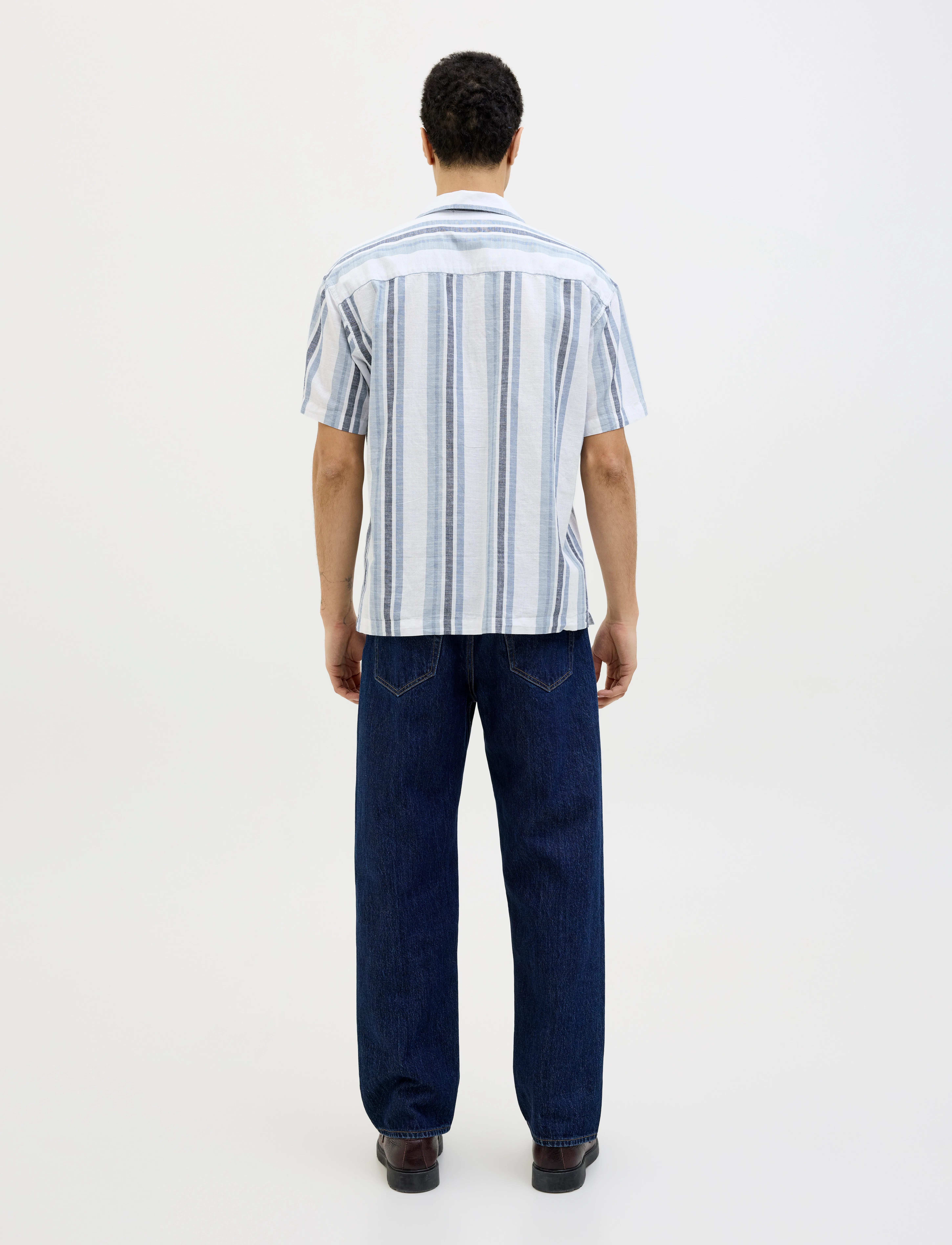 Jack & Jones - JPRCCSUMMER STRIPE RESORT S/S SHIRT SN - hørskjorter - ashley blue - 2