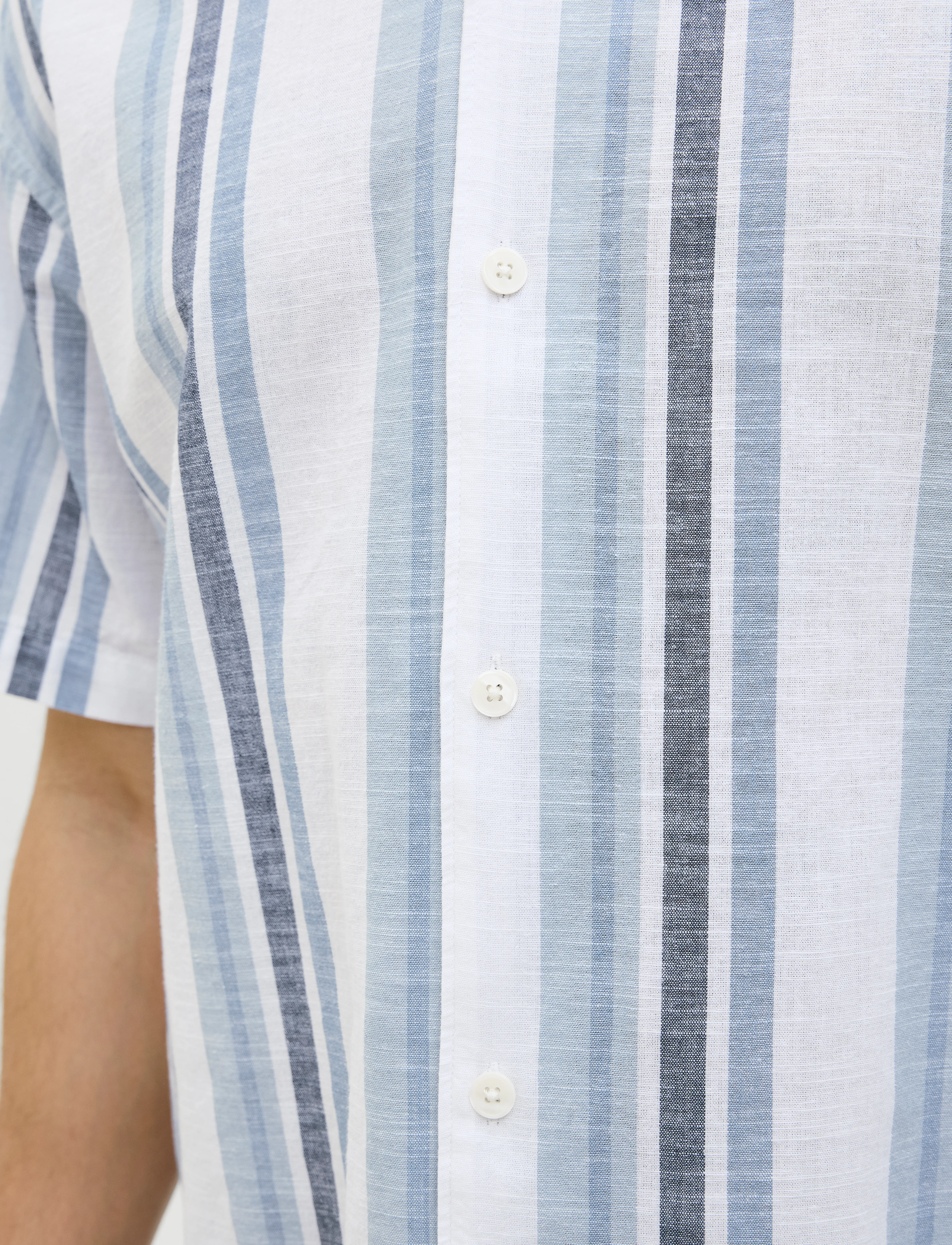 Jack & Jones - JPRCCSUMMER STRIPE RESORT S/S SHIRT SN - hørskjorter - ashley blue - 5