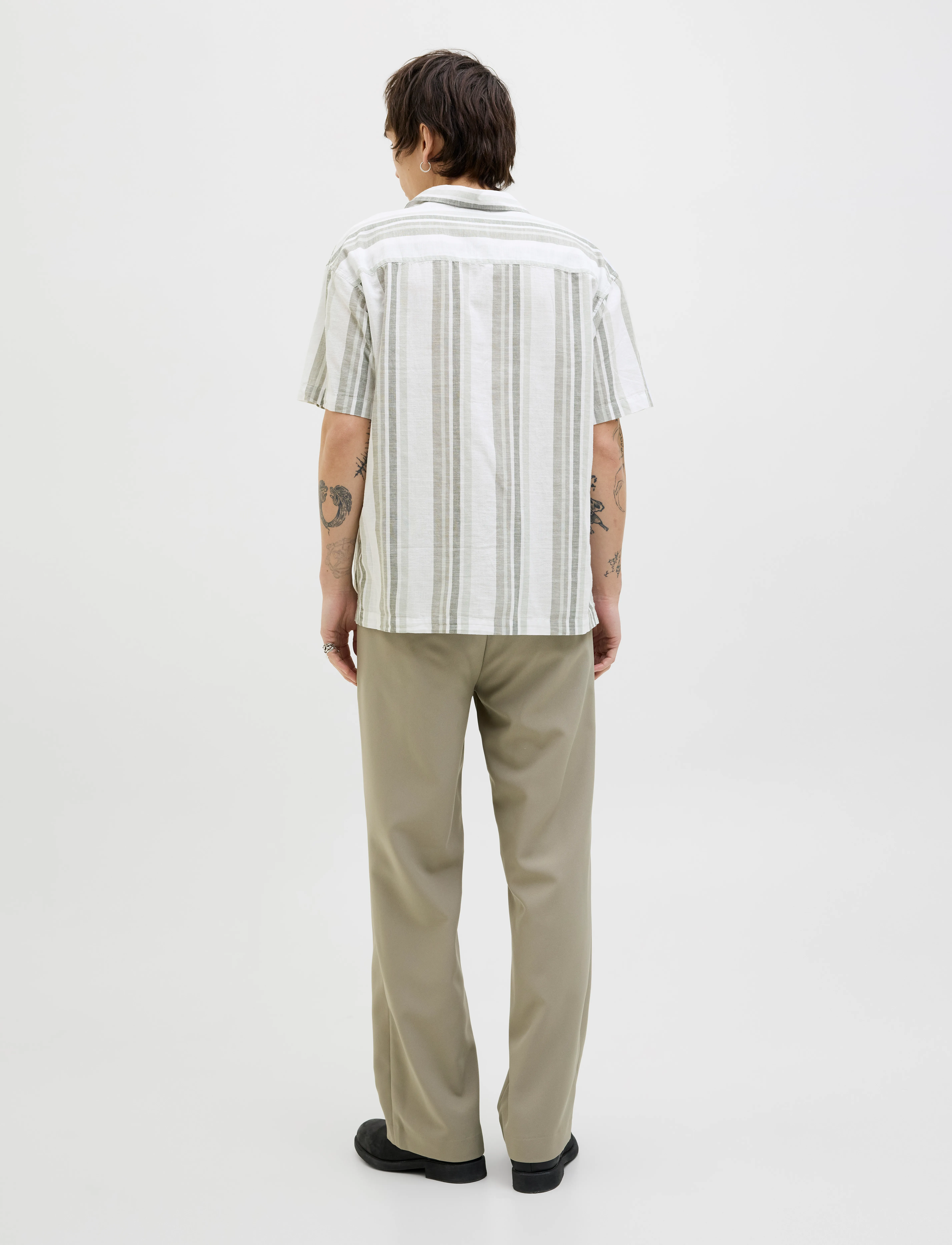 Jack & Jones - JPRCCSUMMER STRIPE RESORT S/S SHIRT SN - leinenhemden - vetiver - 2
