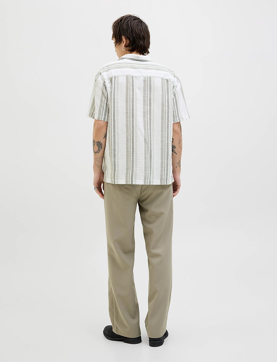 Jack & Jones - JPRCCSUMMER STRIPE RESORT S/S SHIRT SN - leinenhemden - vetiver - 2
