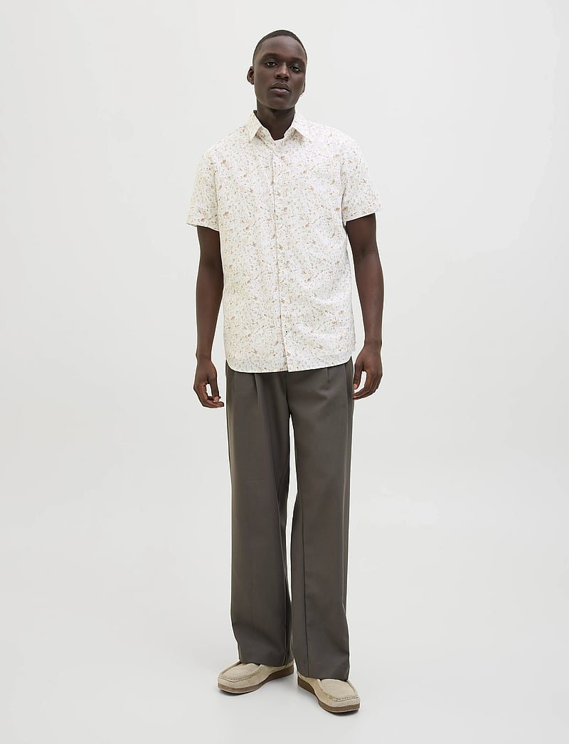 Jack & Jones - JPRBLASUMMER PRINT S/S SHIRT SN - leinenhemden - cloud dancer - 3