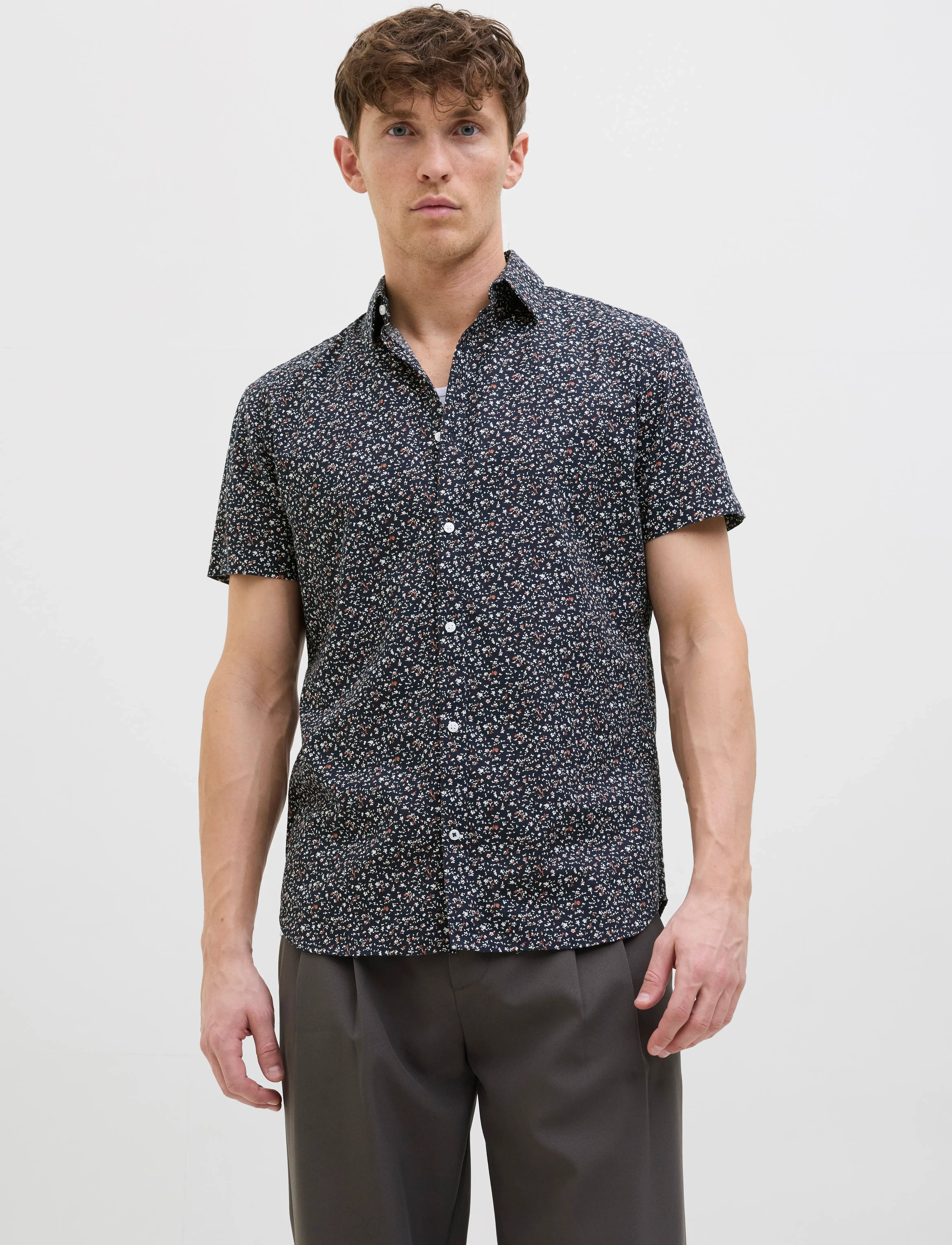 Jack & Jones JPRBLASUMMER PRINT S/S SHIRT SN - Skjorter - NIGHT SKY / navy