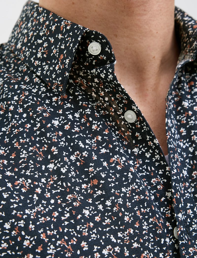 Jack & Jones - JPRBLASUMMER PRINT S/S SHIRT SN - leinenhemden - night sky - 5