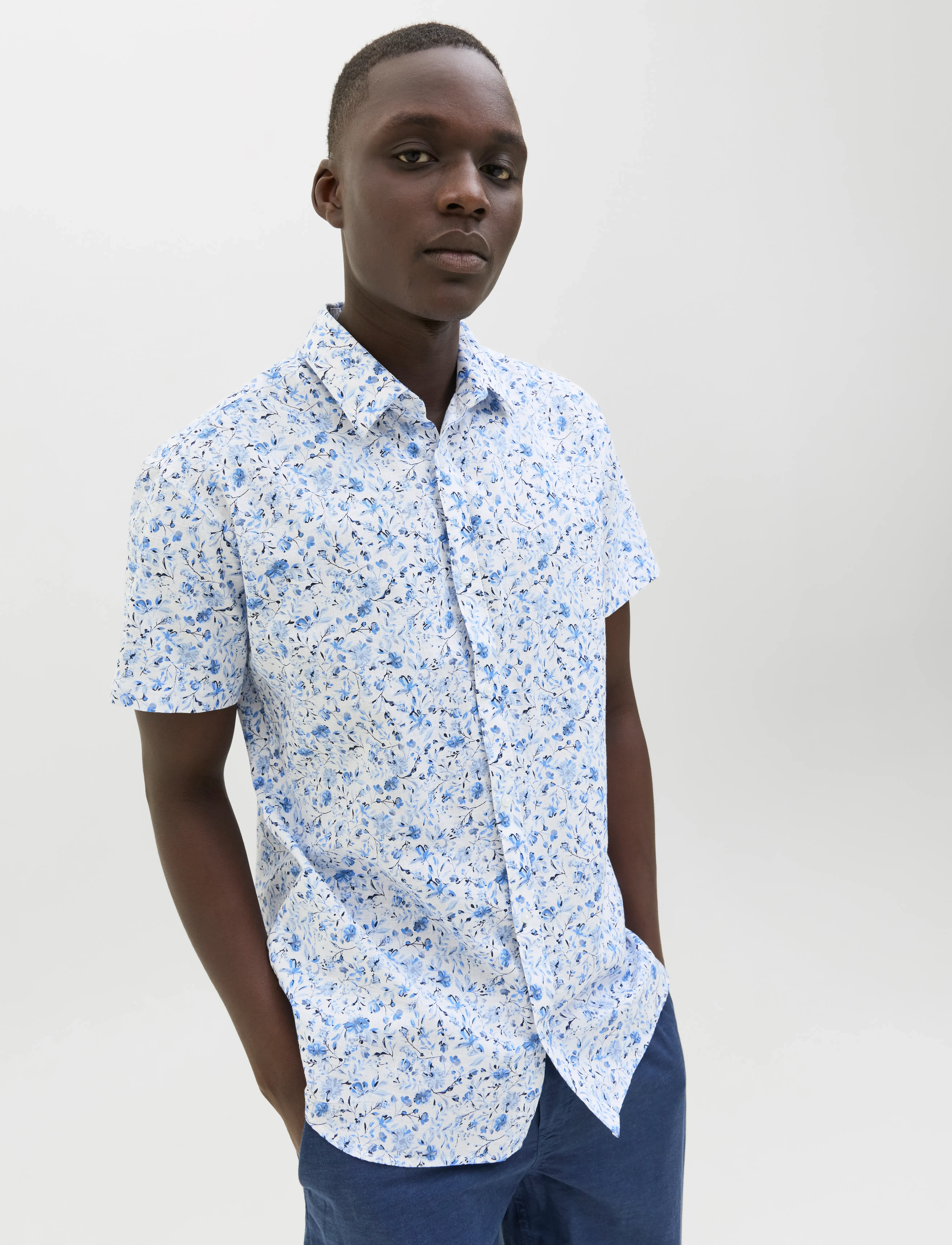 Jack & Jones - JPRBLASUMMER PRINT S/S SHIRT SN - laveste priser - super sonic - 4