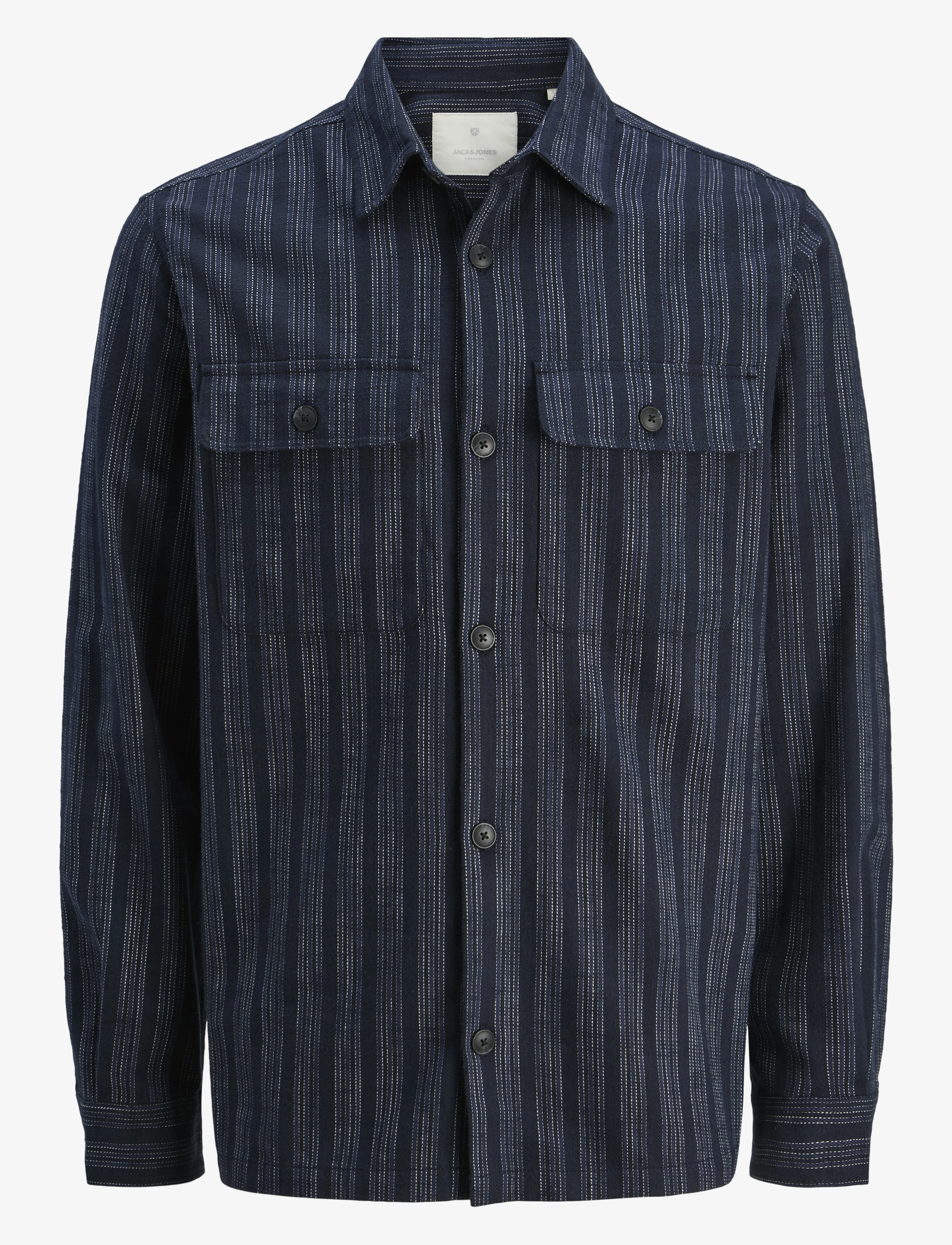 Jack & Jones JPRCCRAYMOND SPRING STRIPE OVERSHIRT SN - Pealissärgid - NIGHT SKY / navy