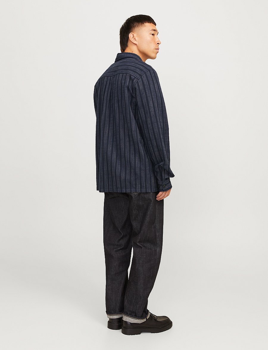 Jack & Jones - JPRCCRAYMOND SPRING STRIPE OVERSHIRT SN - summer essentials - night sky - 2