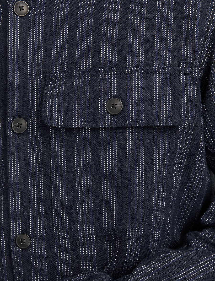 Jack & Jones - JPRCCRAYMOND SPRING STRIPE OVERSHIRT SN - summer essentials - night sky - 4