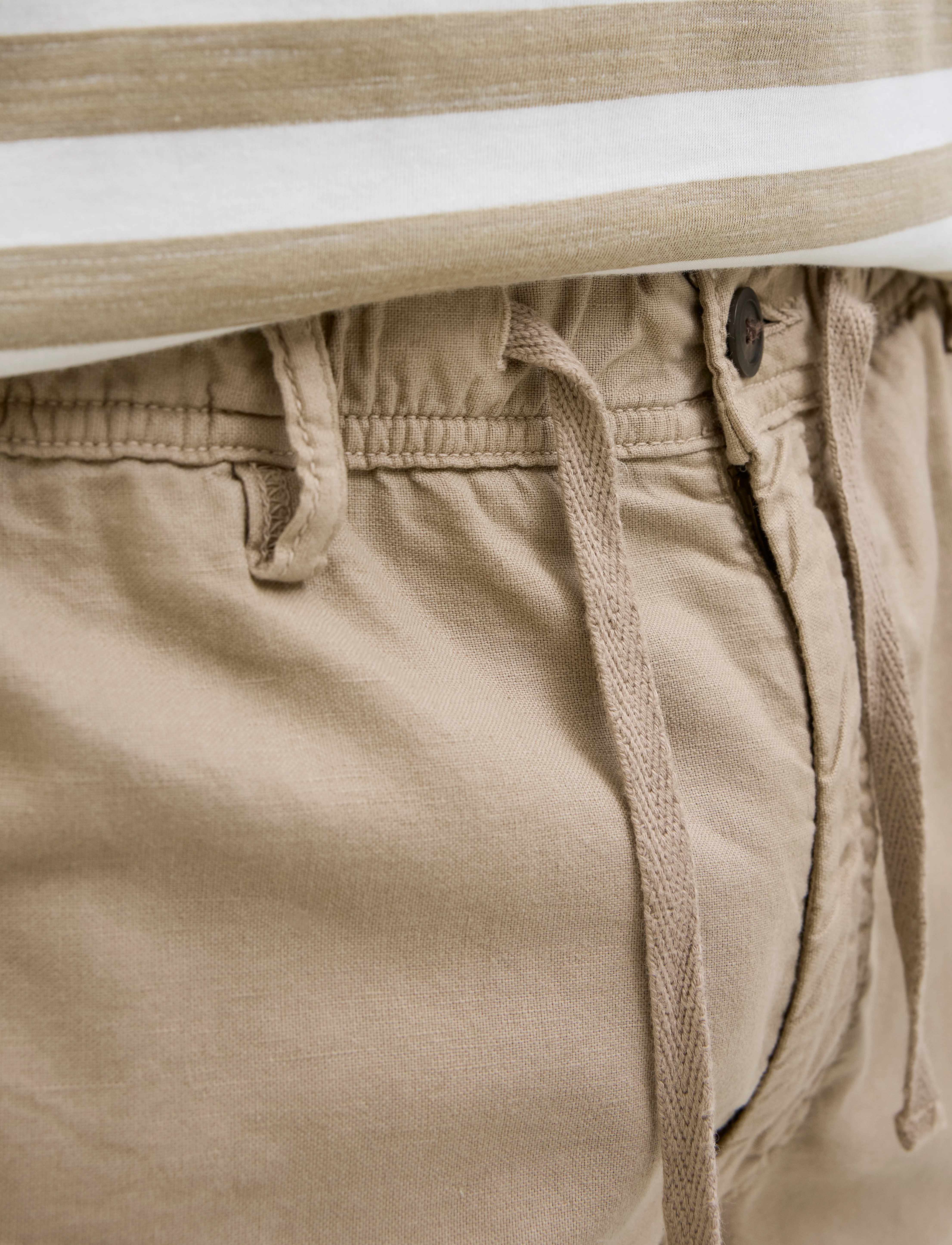 Jack & Jones - JPSTJAIDEN CAMPAIGN HYBRIDBONDISHORT SRT - linnen shorts - crockery - 5