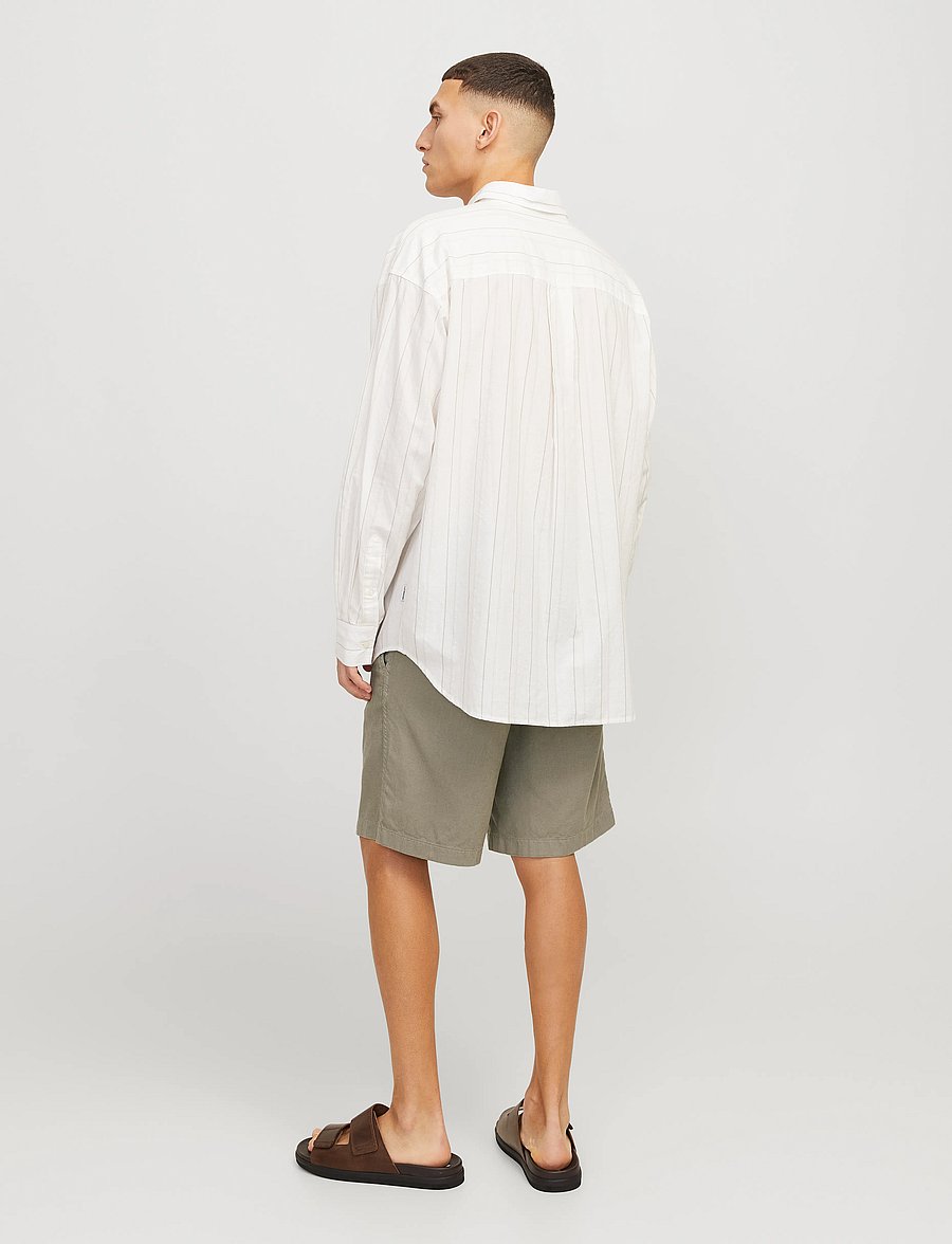 Jack & Jones - JPSTJAIDEN CAMPAIGN HYBRIDBONDISHORT SRT - leinen-shorts - dusty olive - 3