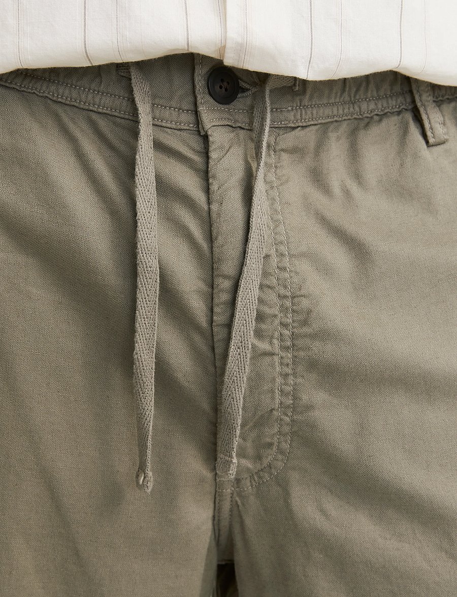 Jack & Jones - JPSTJAIDEN CAMPAIGN HYBRIDBONDISHORT SRT - leinen-shorts - dusty olive - 4