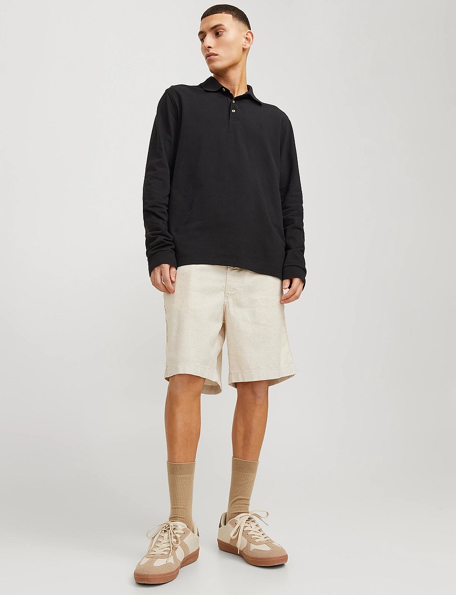 Jack & Jones - JPSTJAIDEN CAMPAIGN HYBRIDBONDISHORT SRT - linen shorts - moonbeam - 5