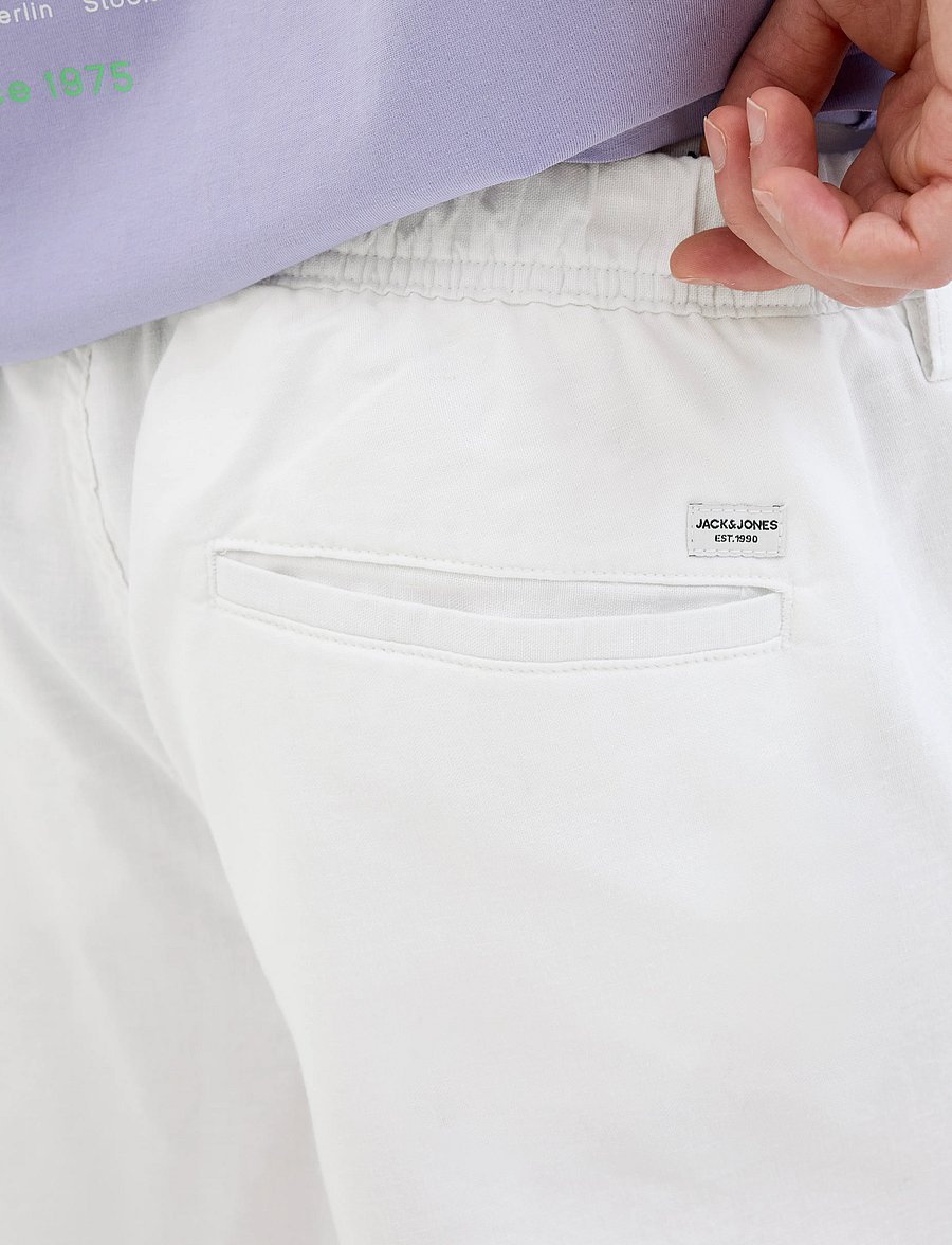 Jack & Jones - JPSTJAIDEN CAMPAIGN HYBRIDBONDISHORT SRT - linen shorts - white - 5