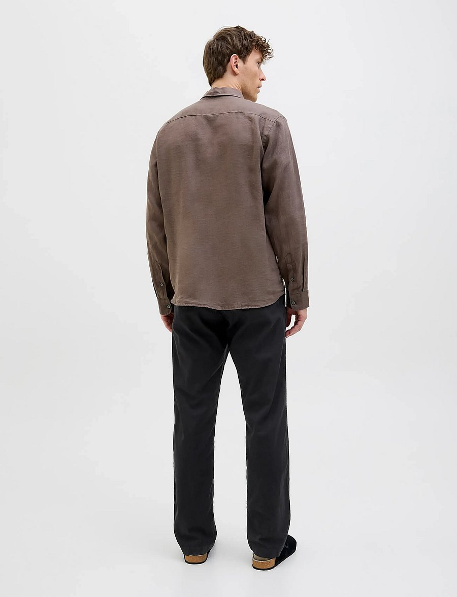 Jack & Jones - JPSTKANE HYBRID BONDI LINEN JOGGER SN - leinenhosen - black - 3