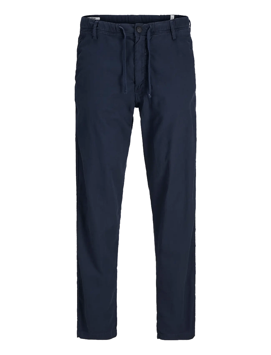 Jack & Jones - JPSTKANE HYBRID BONDI LINEN JOGGER SN - leinenhosen - dark navy - 1