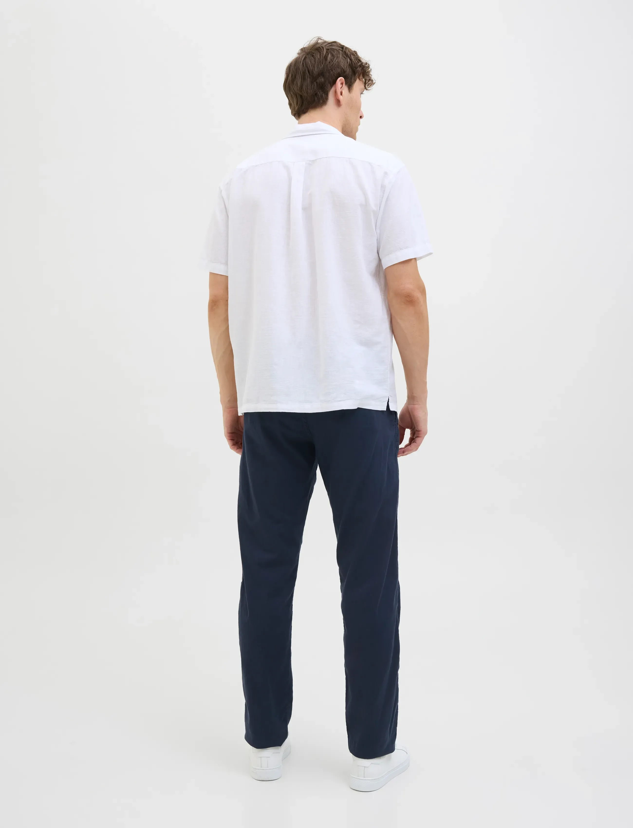 Jack & Jones - JPSTKANE HYBRID BONDI LINEN JOGGER SN - hørbukser - dark navy - 3