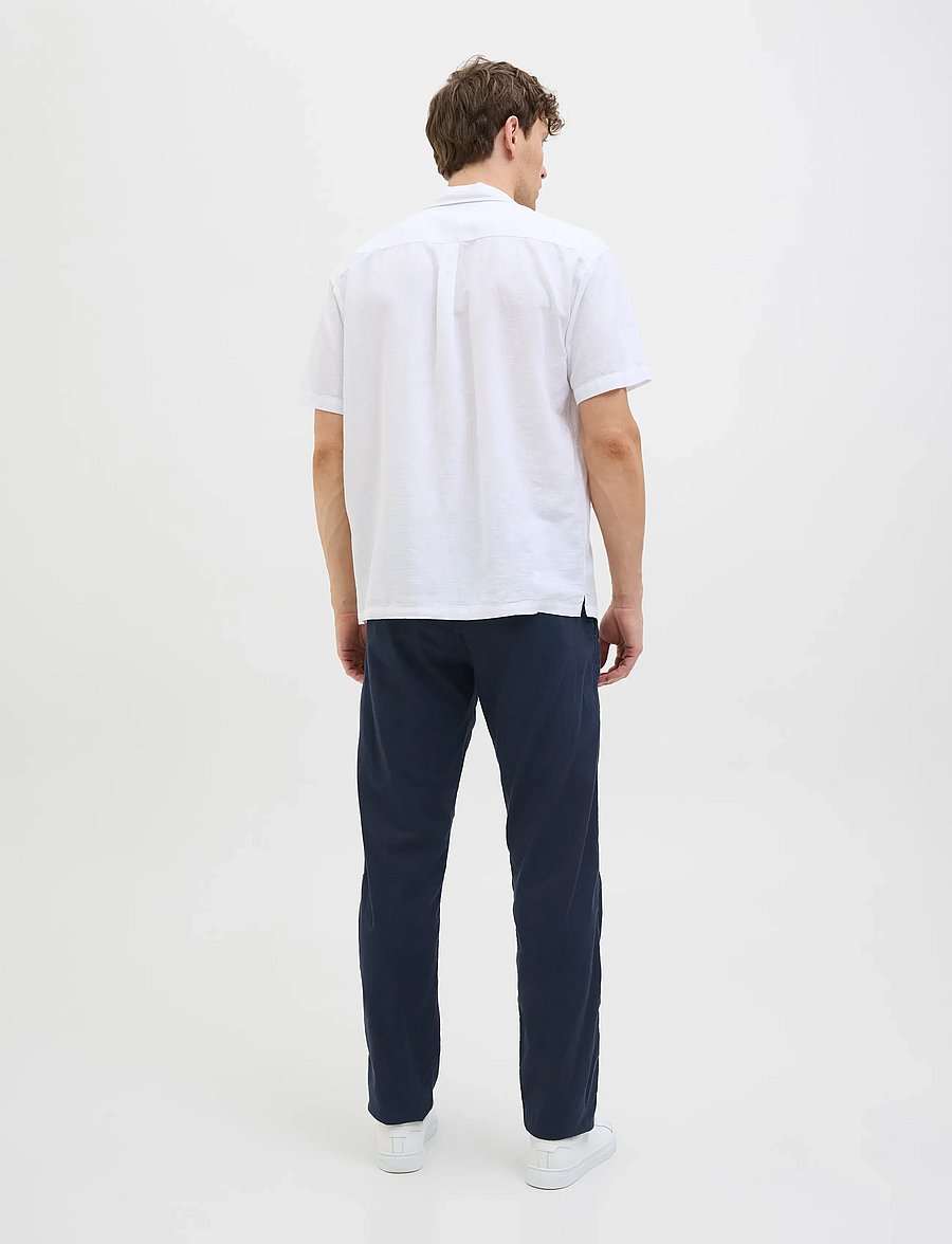 Jack & Jones - JPSTKANE HYBRID BONDI LINEN JOGGER SN - leinenhosen - dark navy - 3