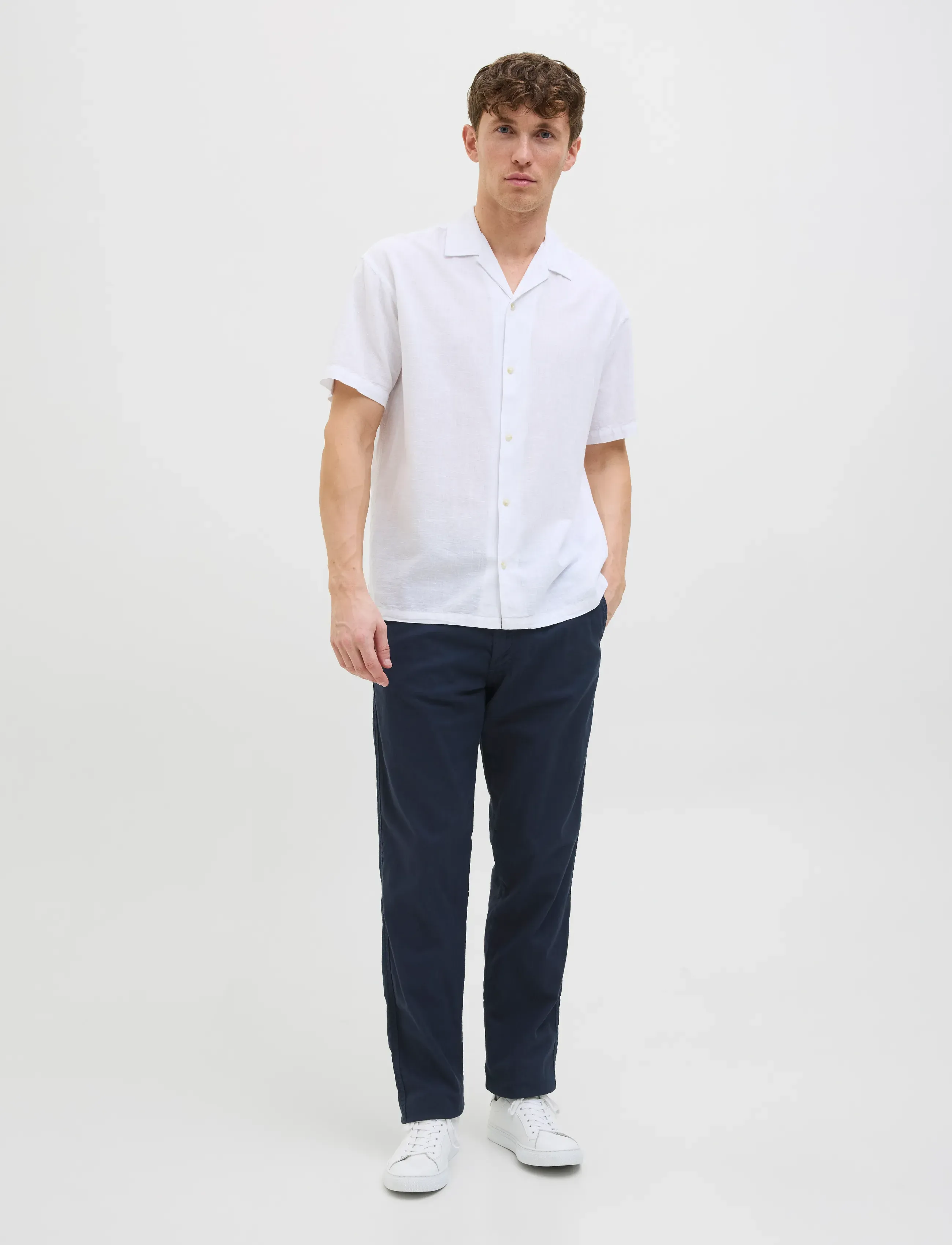 Jack & Jones - JPSTKANE HYBRID BONDI LINEN JOGGER SN - hørbukser - dark navy - 4