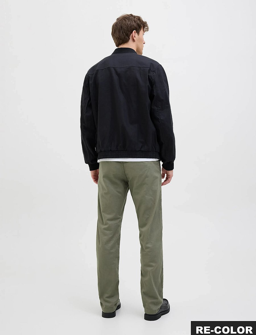 Jack & Jones - JPSTKANE HYBRID BONDI LINEN JOGGER SN - leinenhosen - deep lichen green - 3
