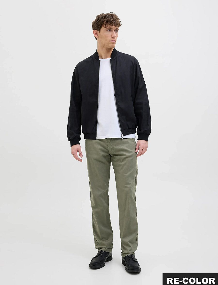 Jack & Jones - JPSTKANE HYBRID BONDI LINEN JOGGER SN - leinenhosen - deep lichen green - 4