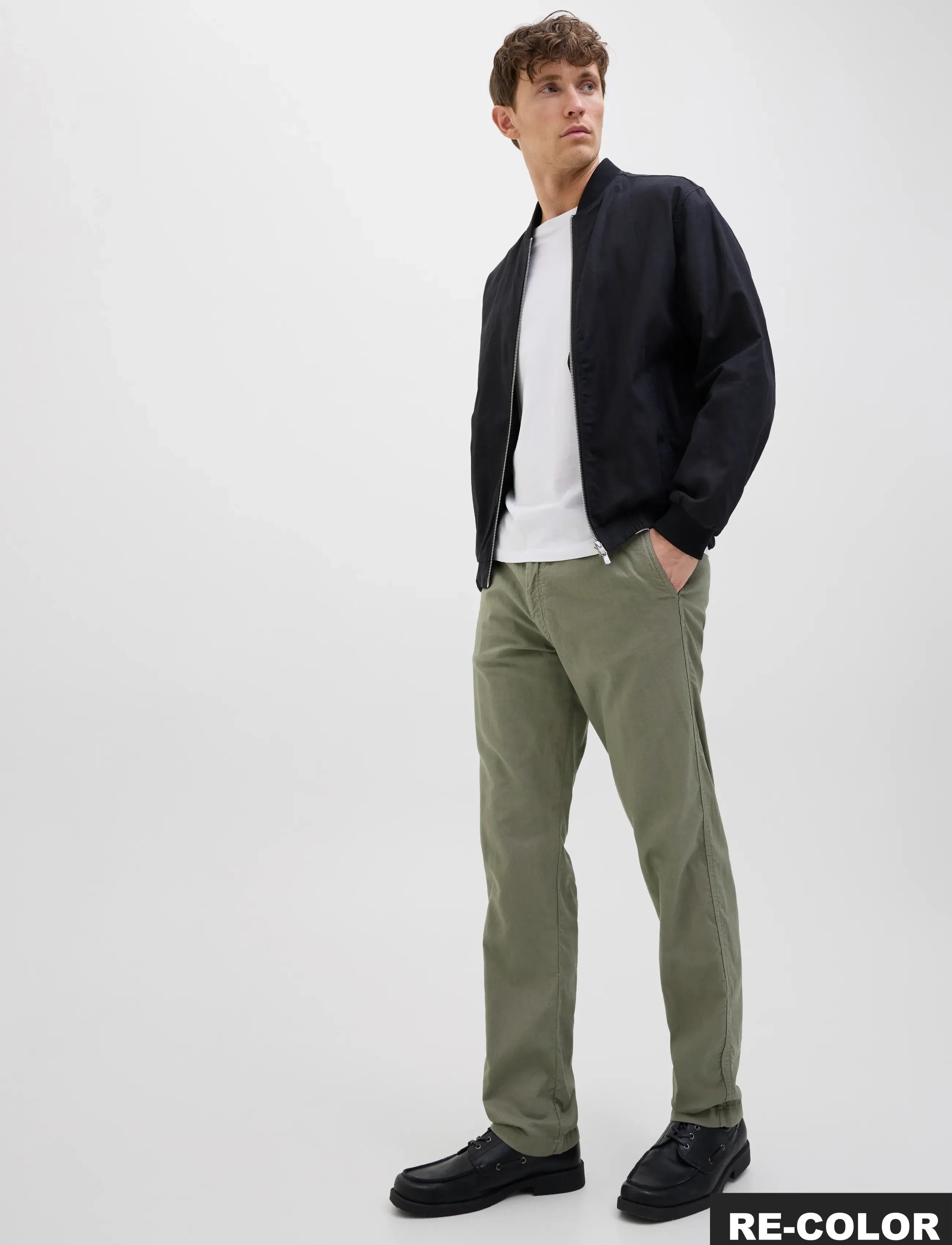 Jack & Jones - JPSTKANE HYBRID BONDI LINEN JOGGER SN - linased püksid - deep lichen green - 5