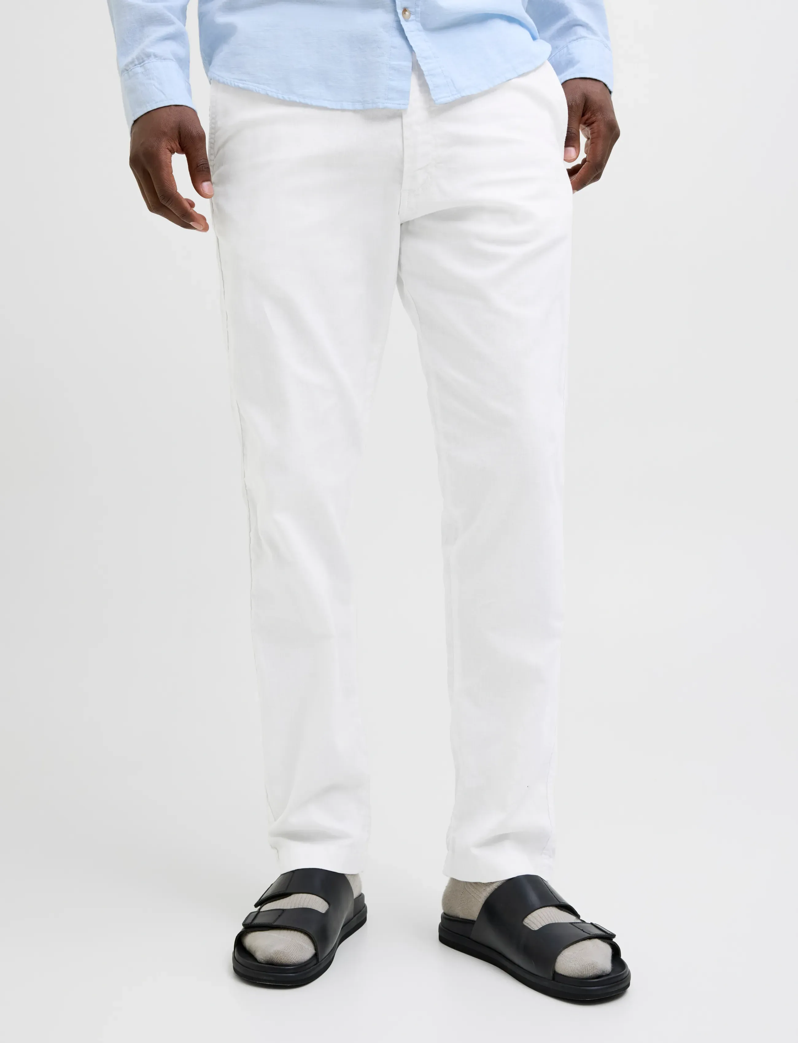Jack & Jones Jpstkane Hybrid Bondi Jogger Sn, L, Trousers, Weiß - Chinos, Männerswear