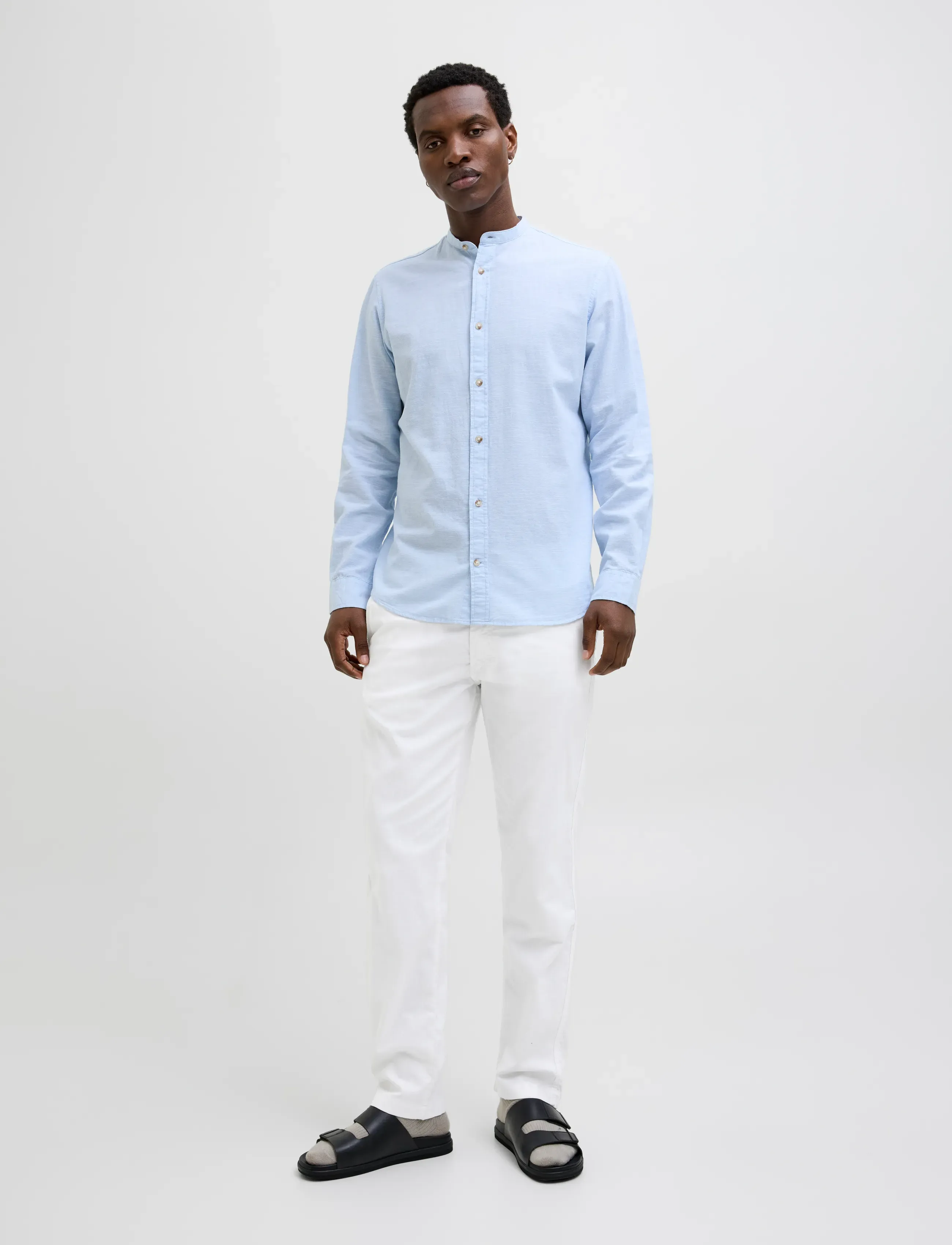 Jack & Jones - JPSTKANE HYBRID BONDI LINEN JOGGER SN - leinenhosen - white - 4