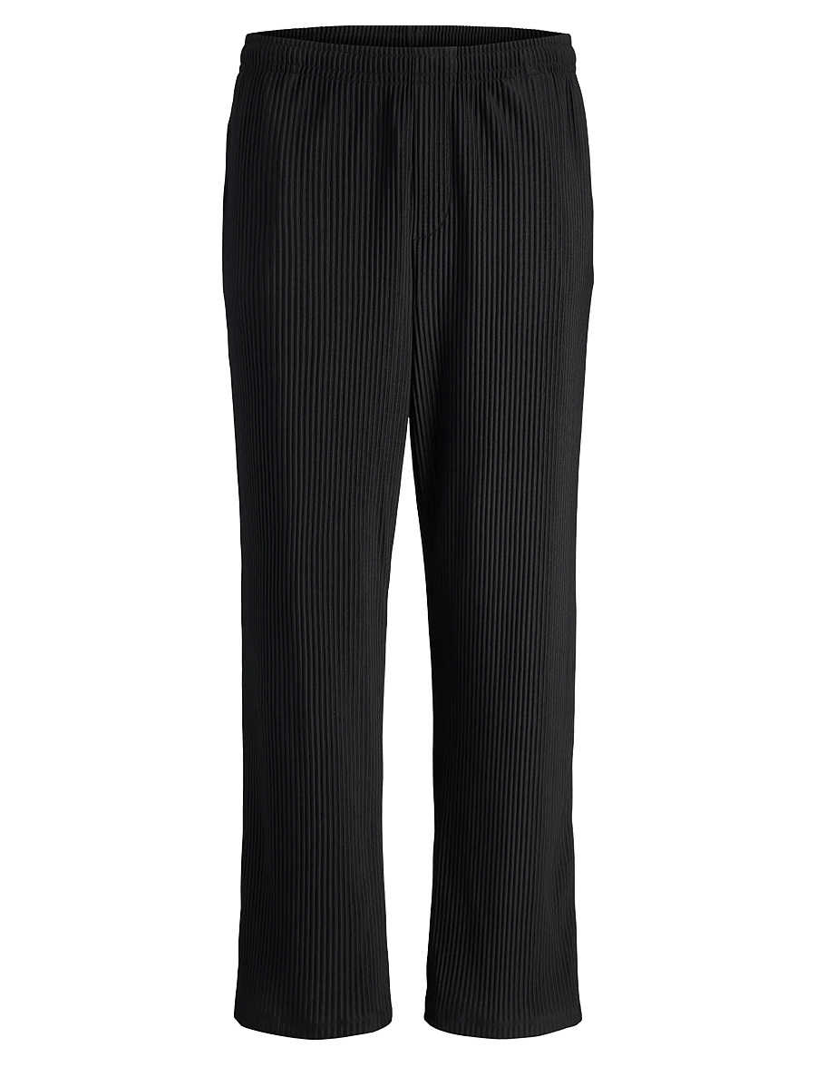 Jack & Jones - JPSTKARL INTERLUDE PLISSE SWEAT PANTS - kollektioner - black - 1