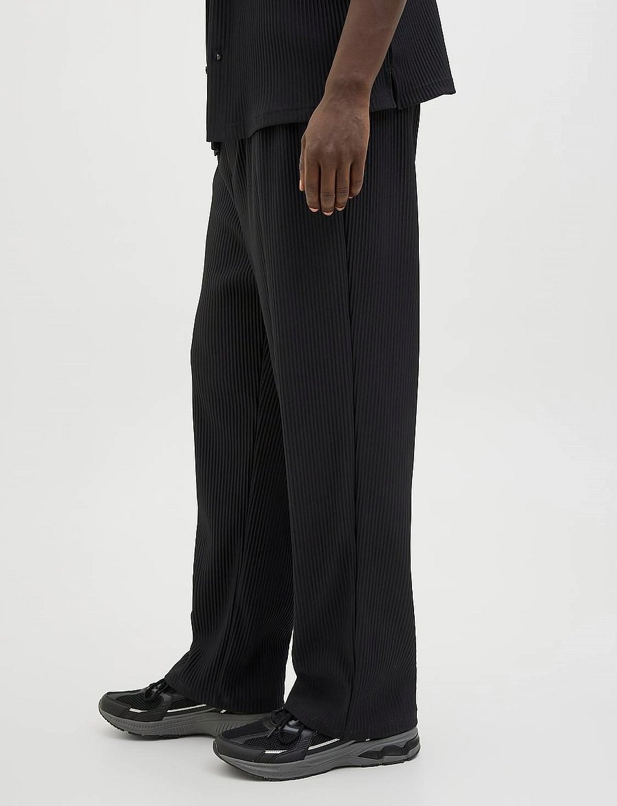 Jack & Jones - JPSTKARL INTERLUDE PLISSE SWEAT PANTS - kollektioner - black - 5