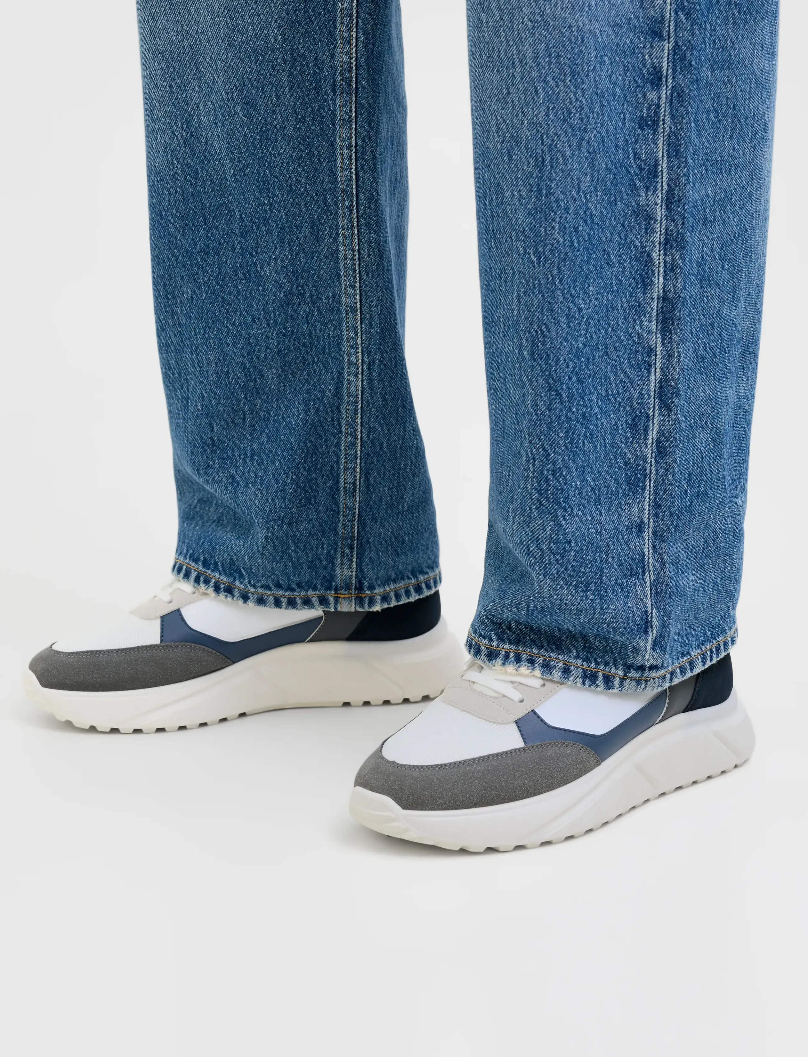 Jack & Jones JFWASPIRE PU RUNNER NOOS - Sko - WHITE / white