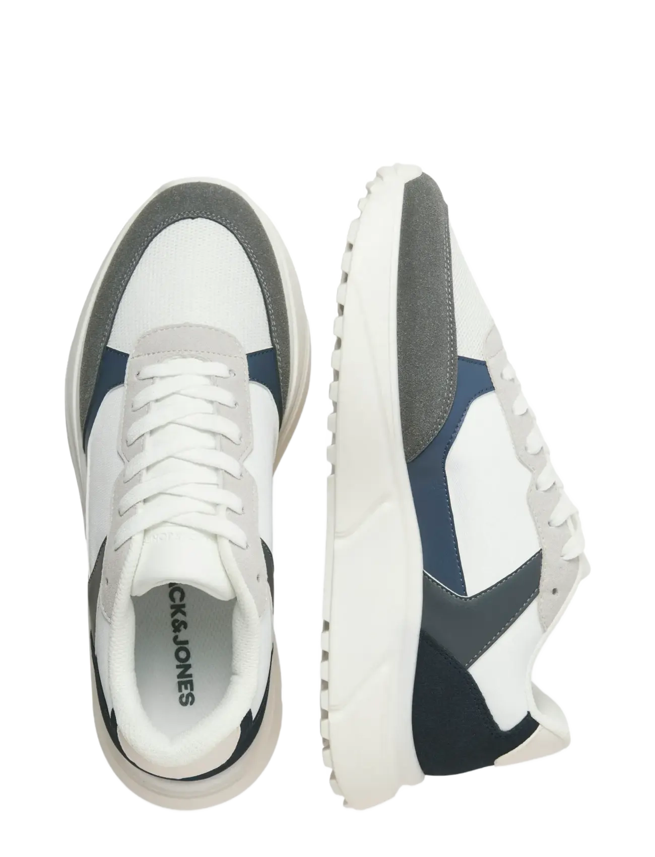 Jack & Jones - JFWASPIRE PU RUNNER NOOS - låga sneakers - white - 4