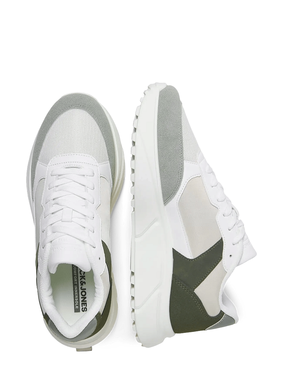Jack & Jones - JFWASPIRE PU RUNNER NOOS - lave sneakers - white - 5