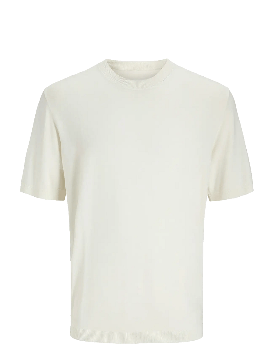 Jack & Jones - JPRCCWILLIAM KNIT CREW NECK SS SN - rundhalsad - cloud dancer - 1