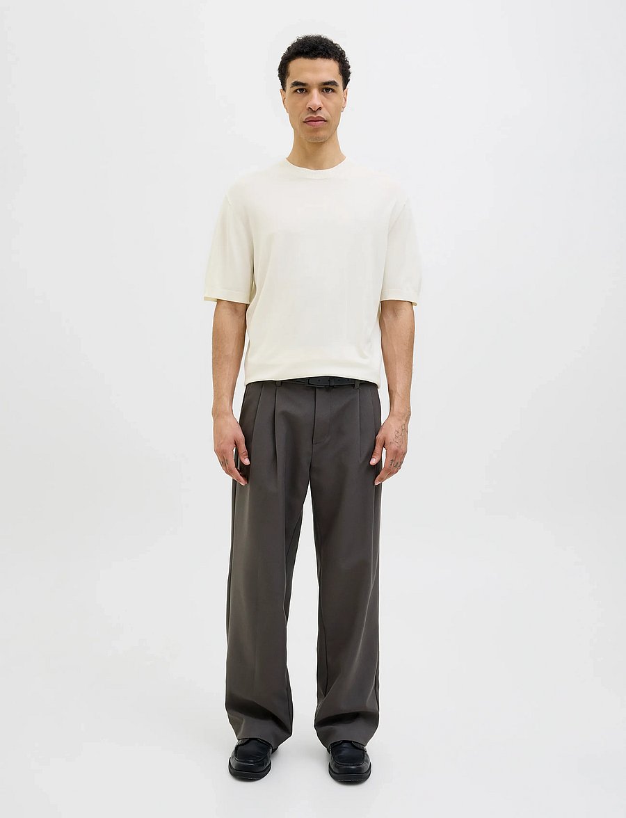 Jack & Jones - JPRCCWILLIAM KNIT CREW NECK SS SN - rundhalsad - cloud dancer - 4
