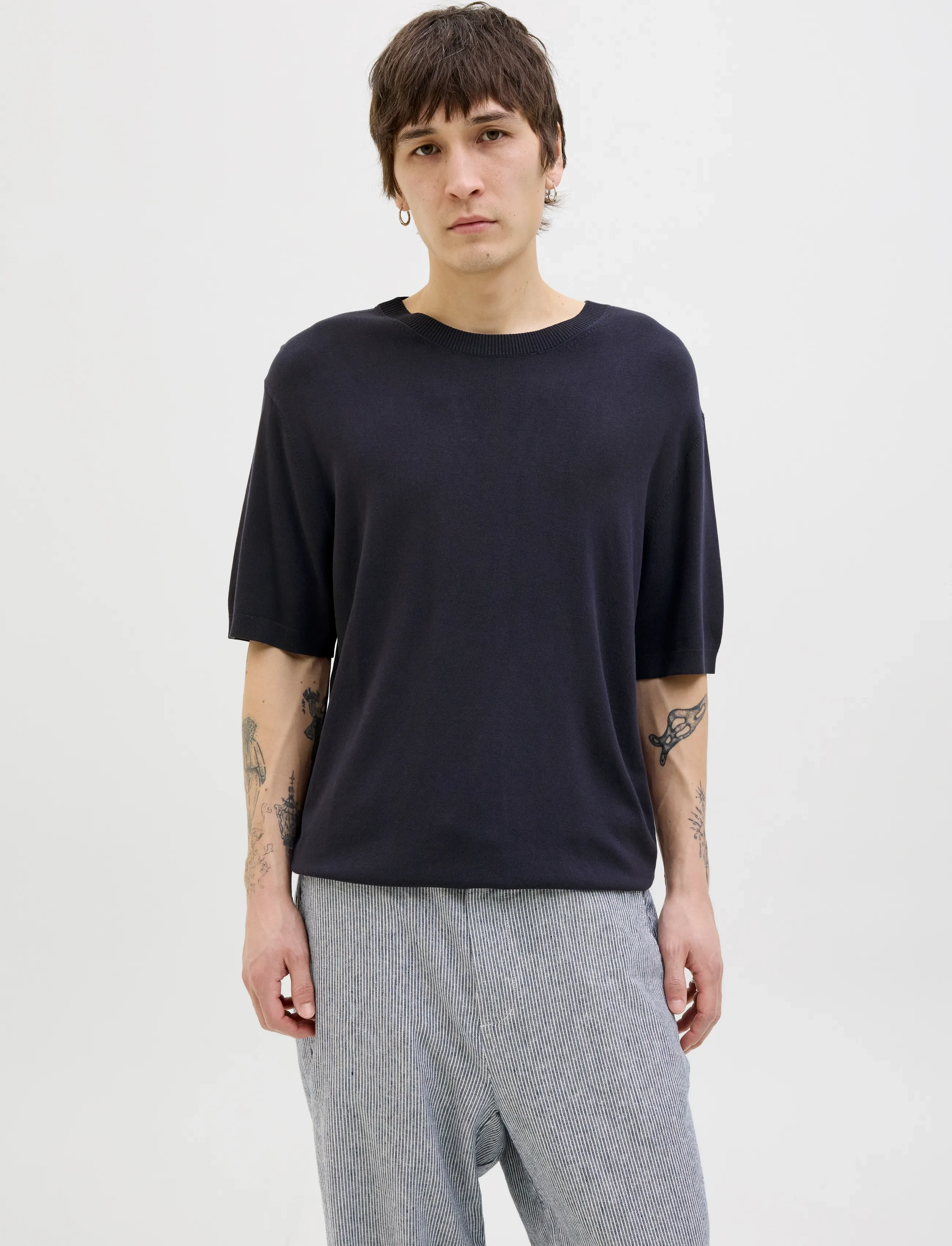 Jack & Jones JPRCCWILLIAM KNIT CREW NECK SS SN - Kollektionen - NIGHT SKY / navy