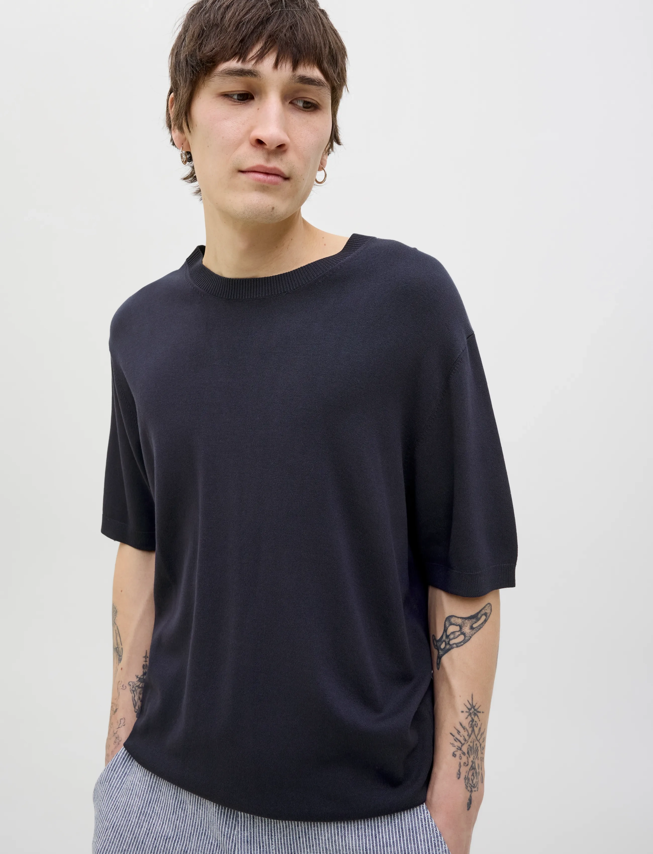 Jack & Jones JPRCCWILLIAM KNIT CREW NECK SS SN - Rundhals - NIGHT SKY / navy