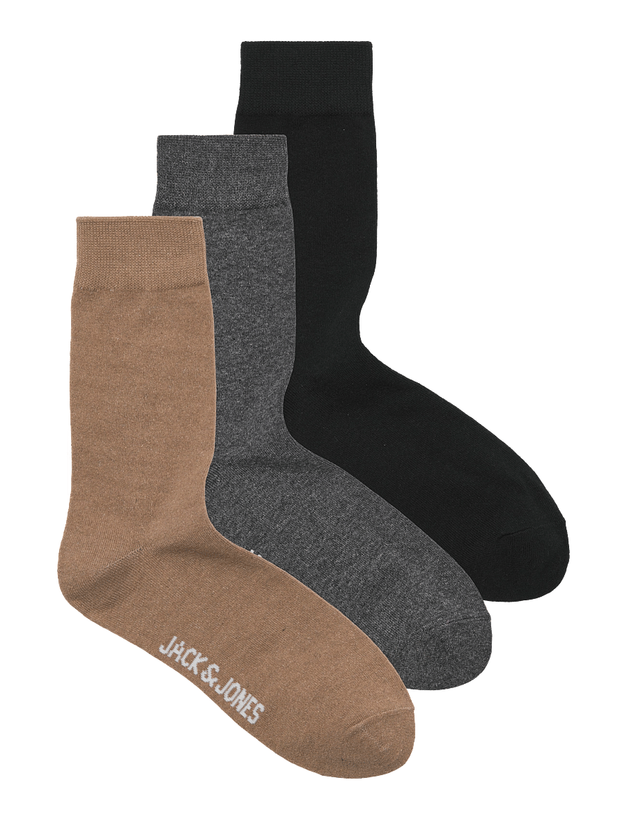 Jack & Jones - JACORDINARY SOCKS 3 PACK NOOS - sokker - petrified oak - 0