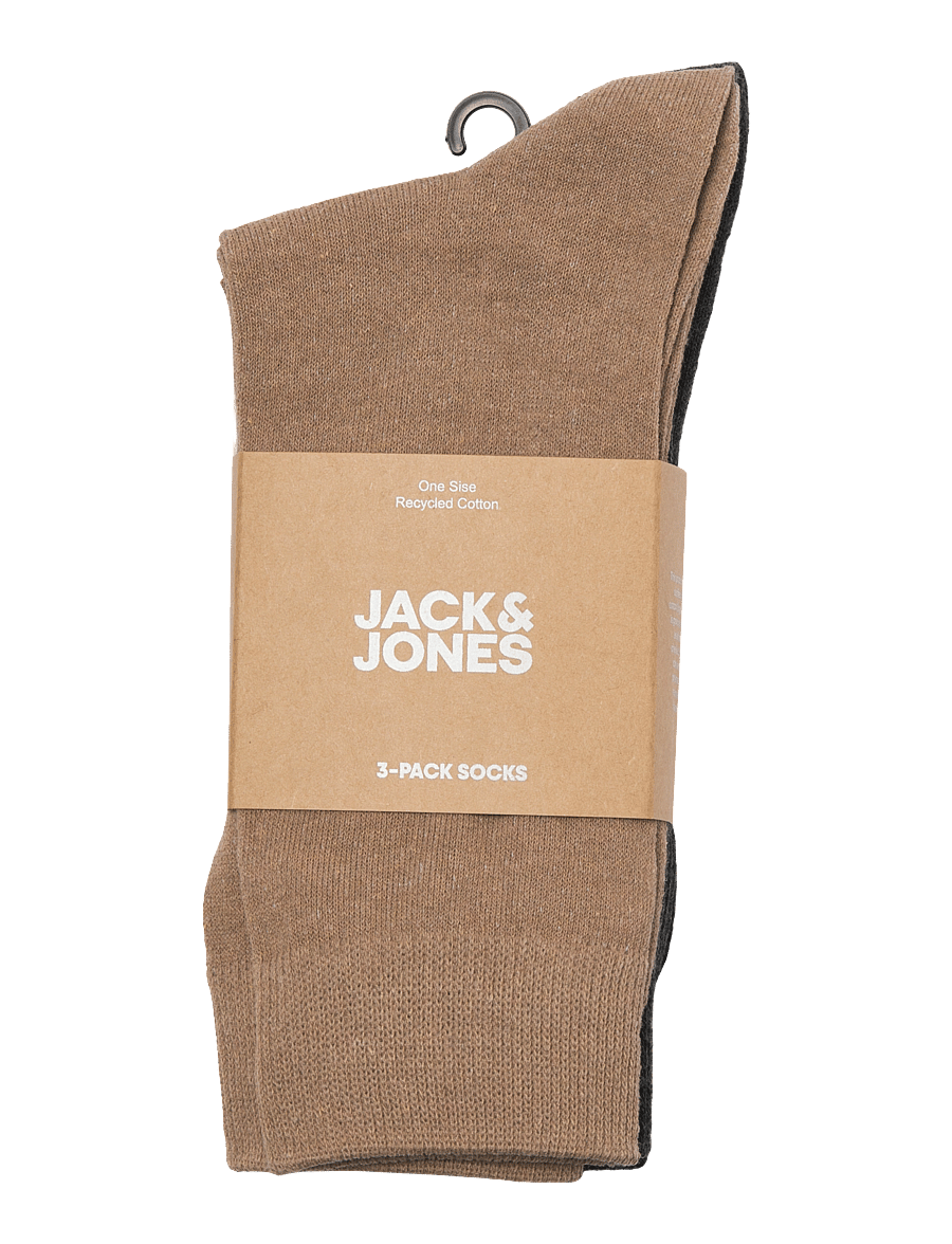 Jack & Jones - JACORDINARY SOCKS 3 PACK NOOS - sokker - petrified oak - 1