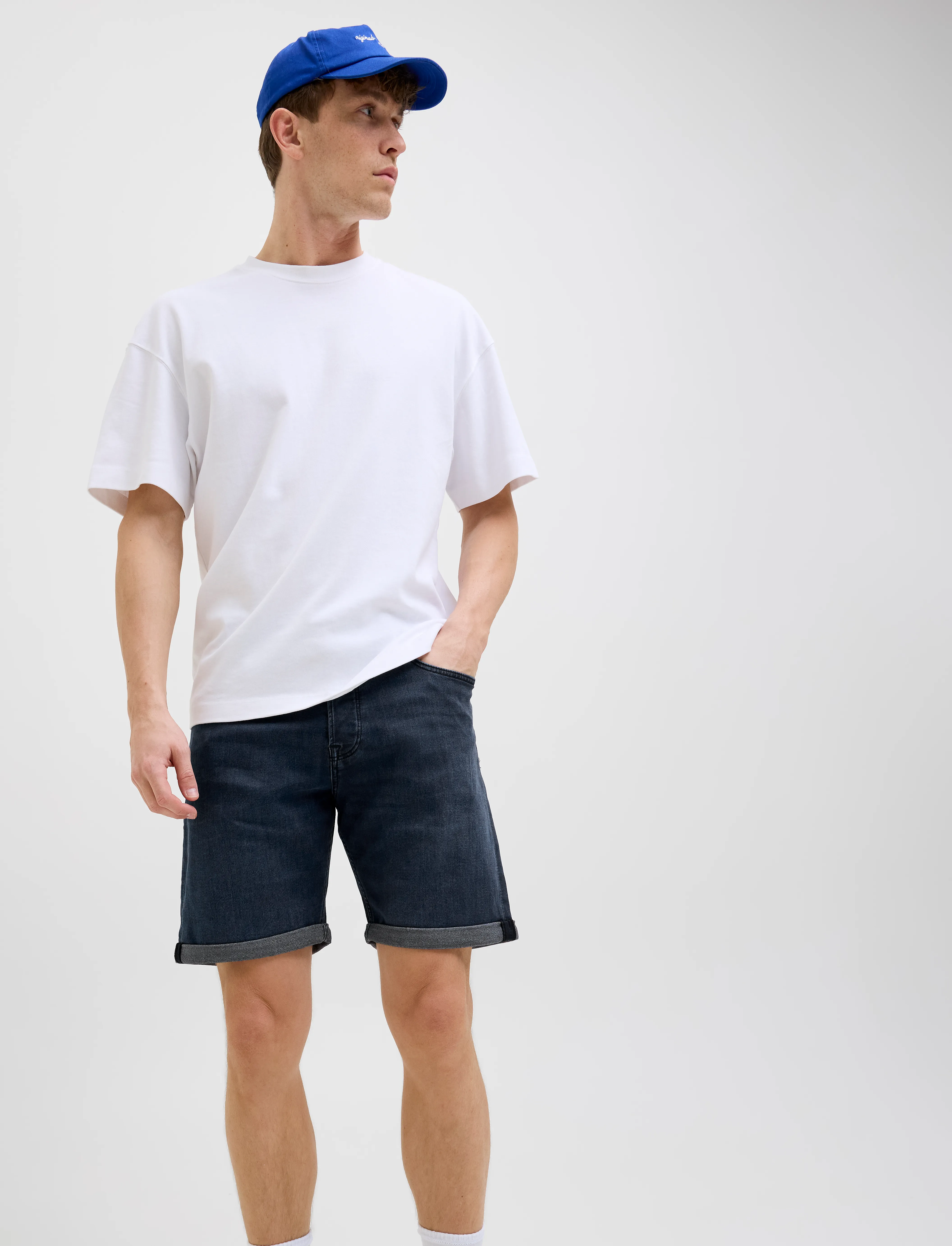 Jack & Jones JJIRICK JJICON SHORTS GE 604 I.K SN - Streetstyle - BLUE DENIM / blue