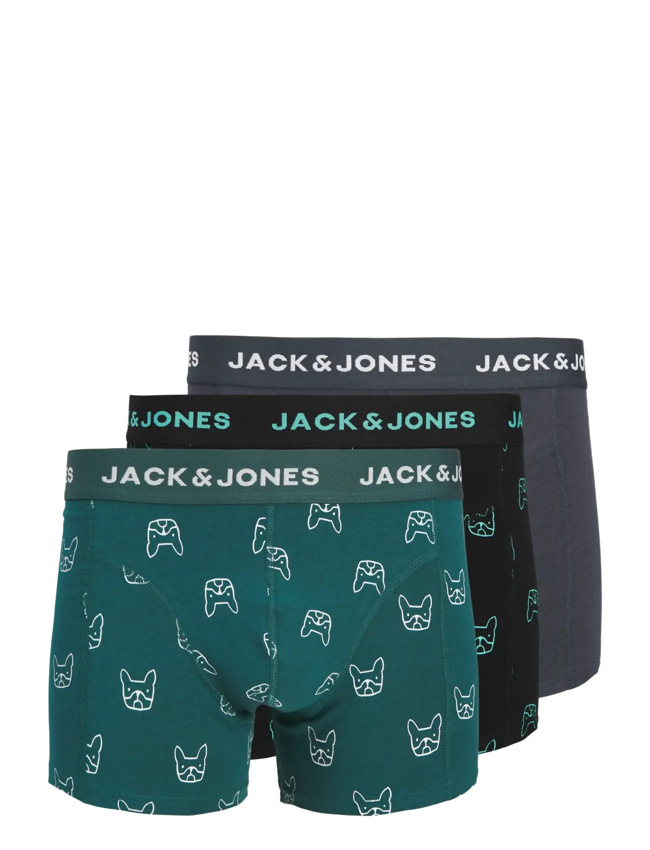 Jack & Jones JACDENIM DOG TRUNKS 3 PACK NOOS - Kalsonger - DARK NAVY / navy