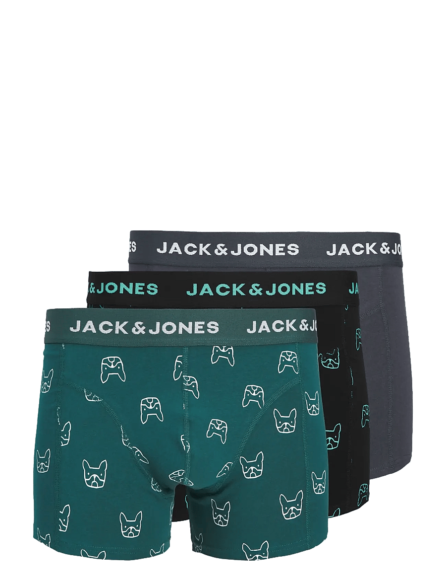 Jack & Jones - JACDENIM DOG TRUNKS 3 PACK NOOS - boxerkalsonger - dark navy - 0