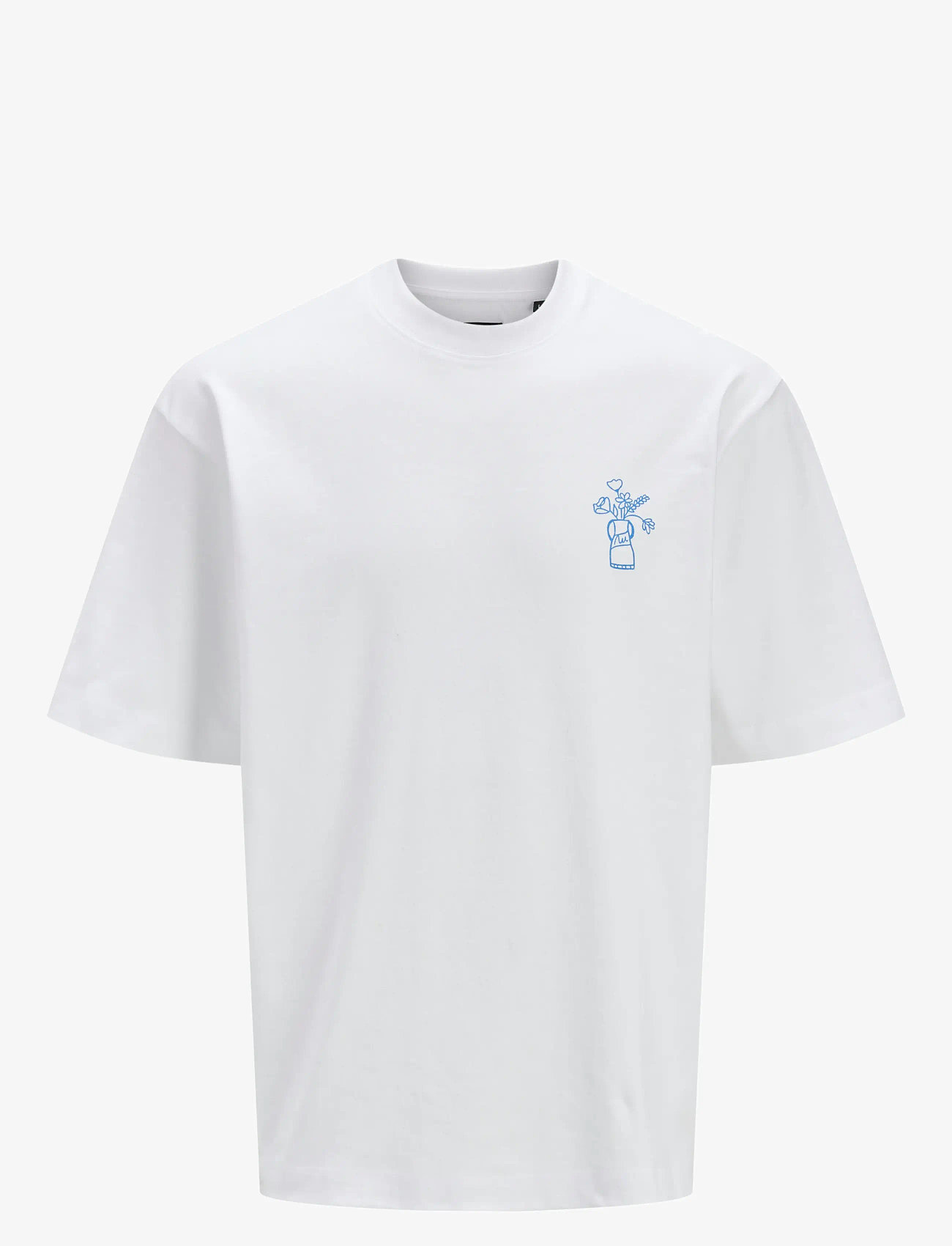 Jack & Jones - JPRBLAFLORAL SS TEE - höstkläder - bright white - 0