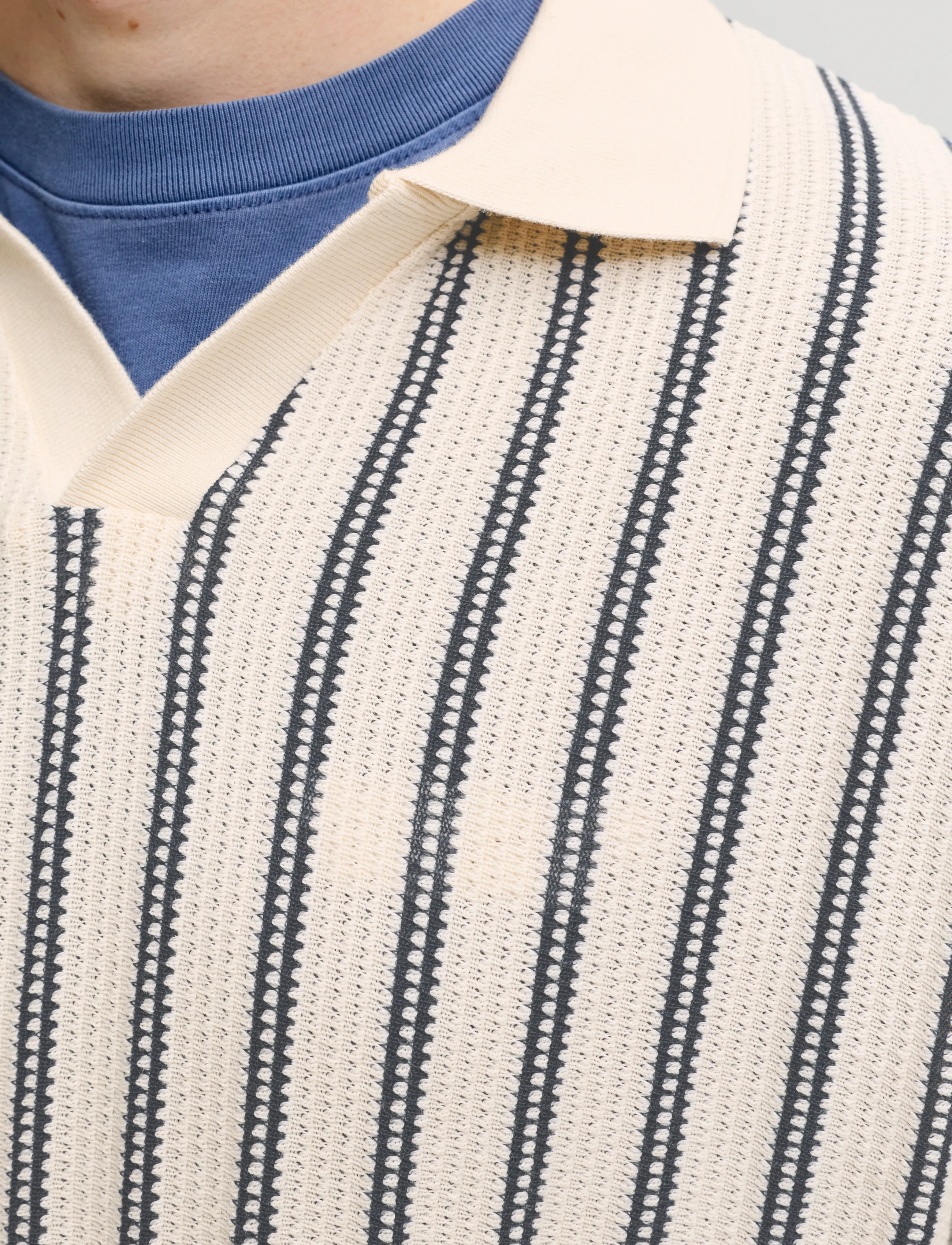 Jprbluharry Ss Split Neck Polo Sn 4