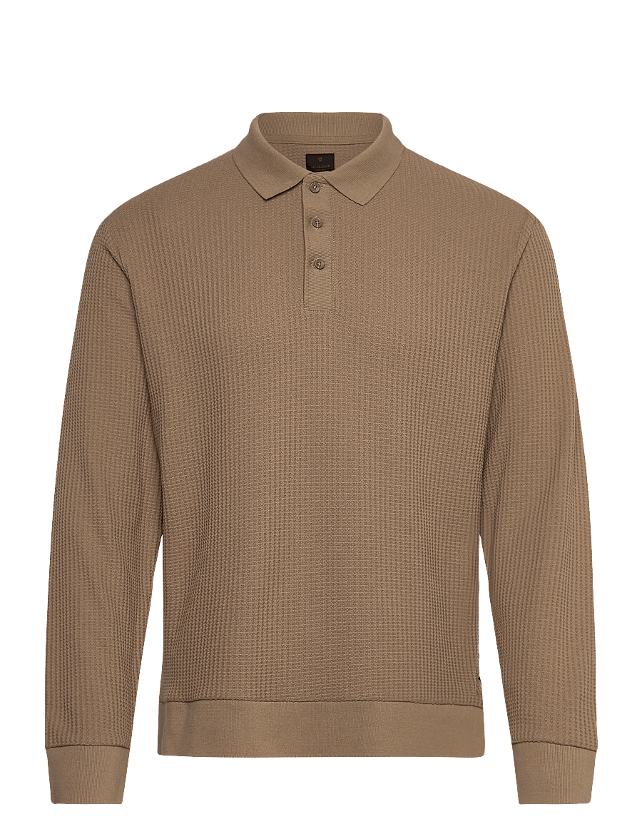 Jack & Jones - JPRBLAOWEN LS POLO STYD AW24 - poloer i strik med lange ærmer - greige - 0