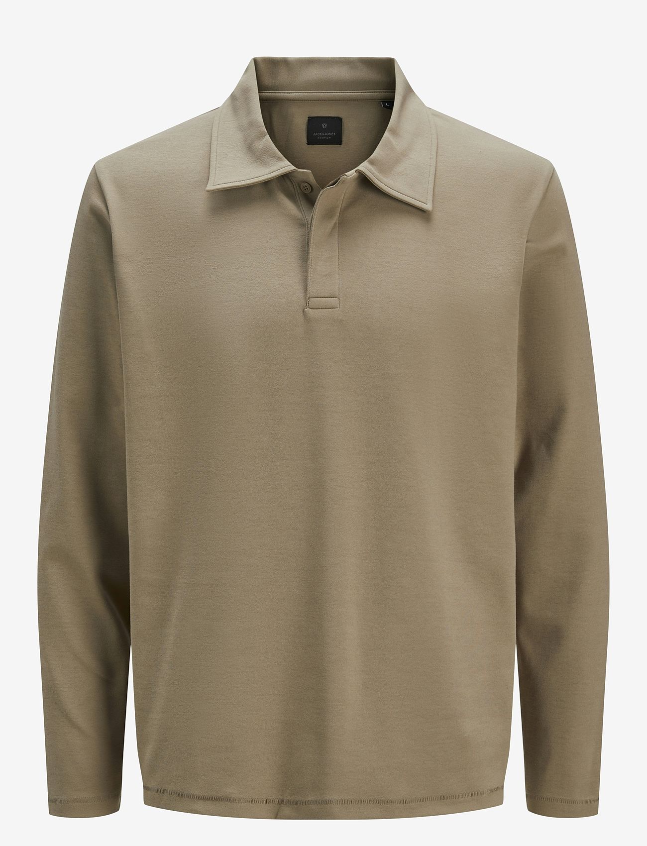 Jack & Jones - JPRBLACHAD LS POLO STYD AW24 - long-sleeved polos - greige - 0