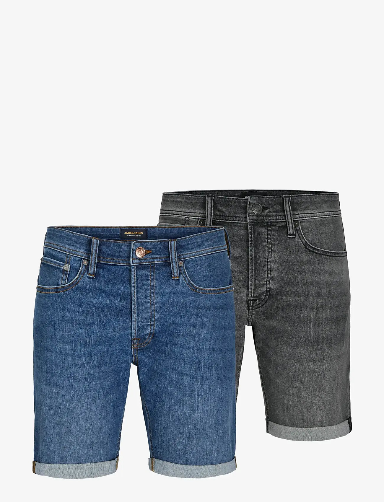 Jack & Jones - JJIRICK JJORG SHORTS SQ 349/223 2PK MP - jorts - grey denim - 1