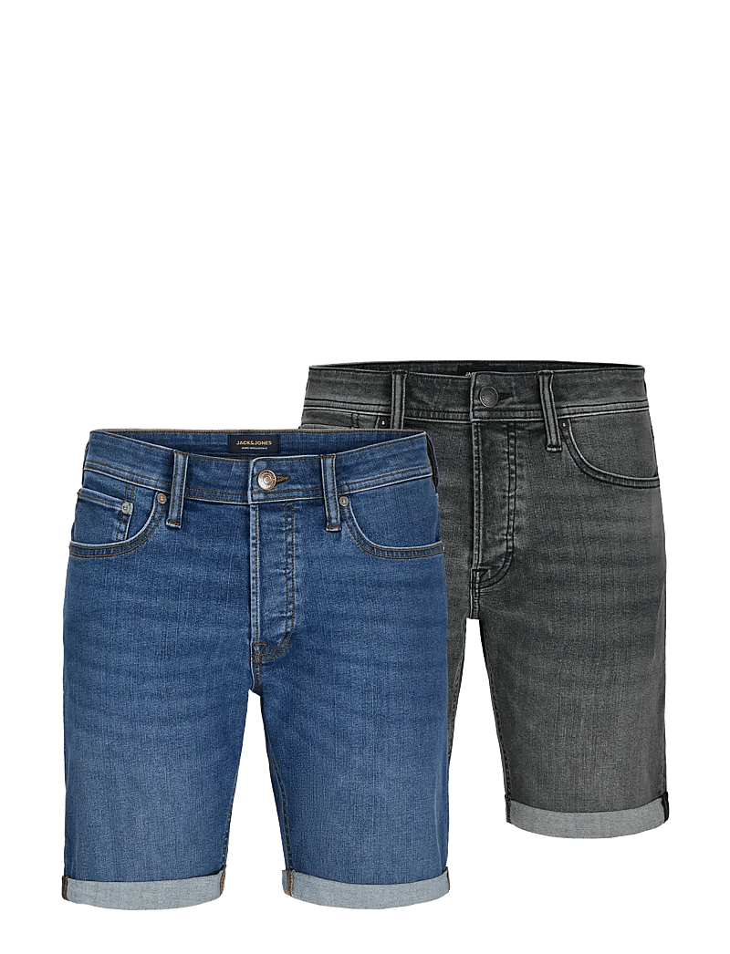 Jack & Jones - JJIRICK JJORG SHORTS SQ 349/223 2PK MP - jeans shorts - grey denim - 1
