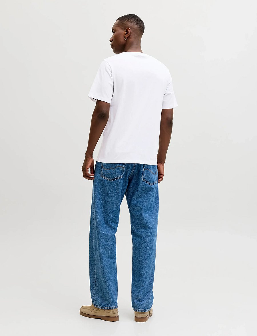 Jack & Jones - JJELOGO TEE SS O-NECK 2 COL SS25 5PK MP - kurzärmelige t-shirts - oceanview - 3