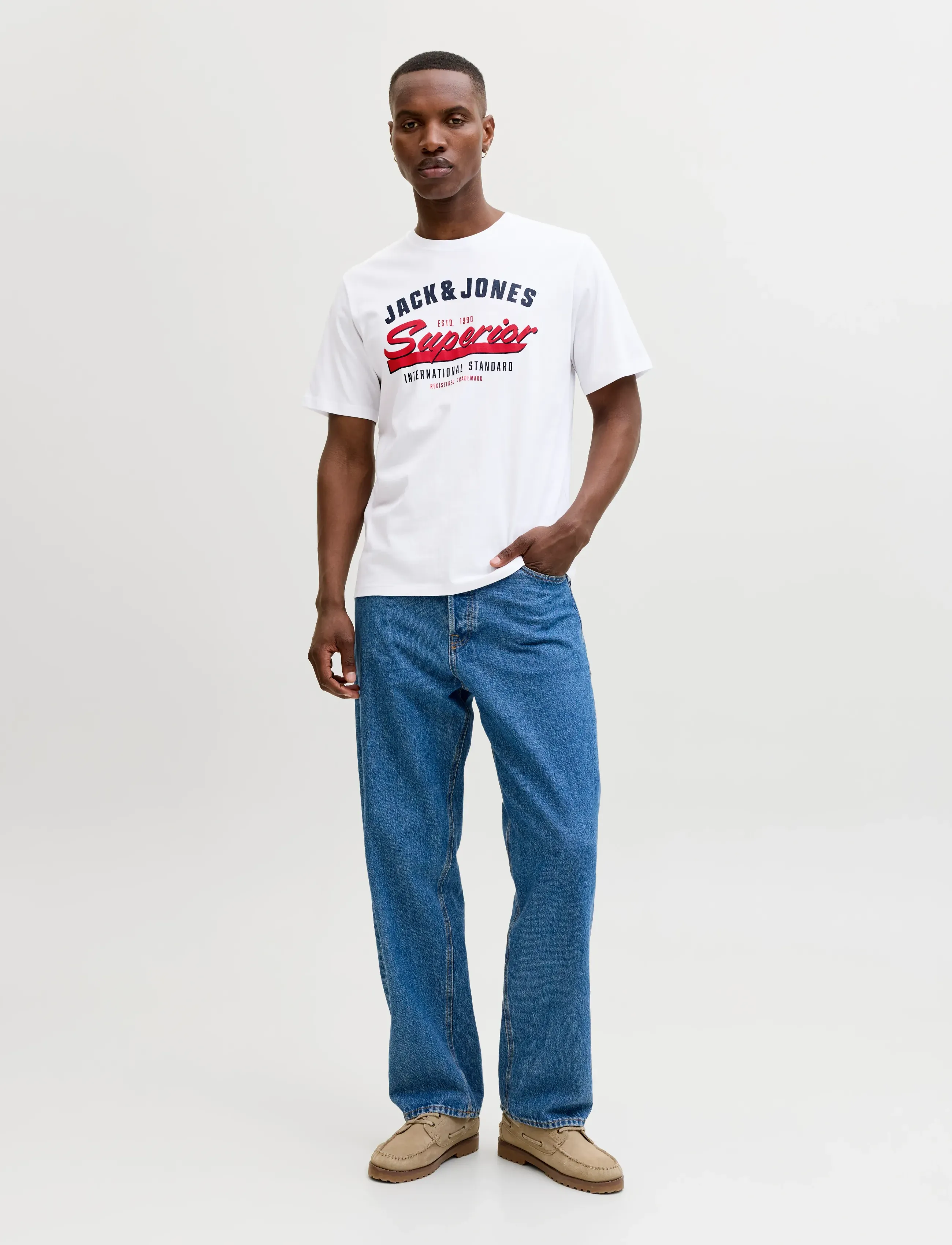 Jack & Jones - JJELOGO TEE SS O-NECK 2 COL SS25 5PK MP - short-sleeved t-shirts - oceanview - 4