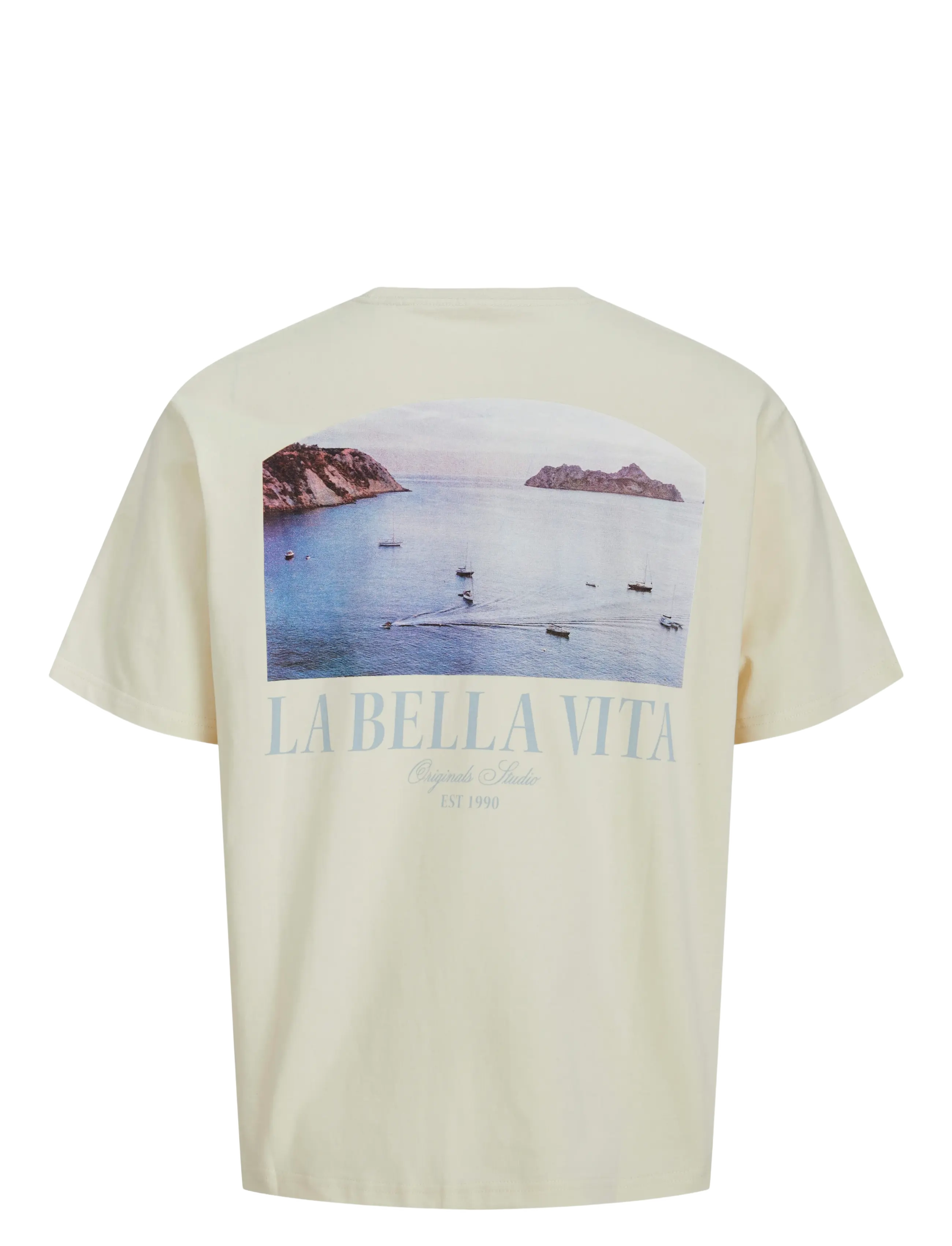 Jack & Jones - JORHYDRA PHOTO TEE SS CREW NECK - antique white - 2