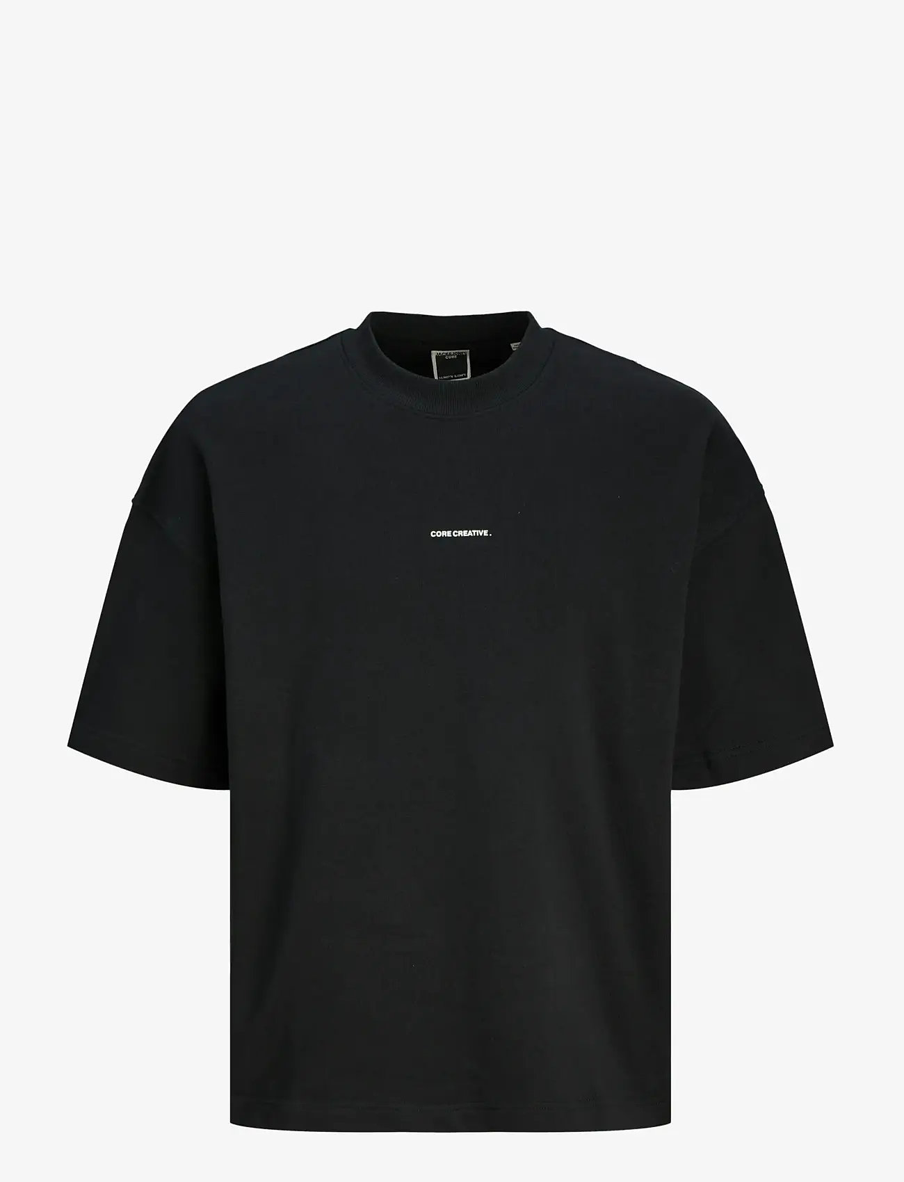Jack & Jones - JCOINFINITY PRINT BACK SWEAT SS - kortärmade t-shirts - black - 1